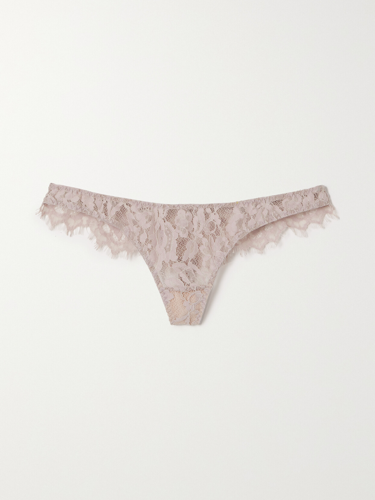 Coco De Mer Aurelia Corded Lace Thong In Pink