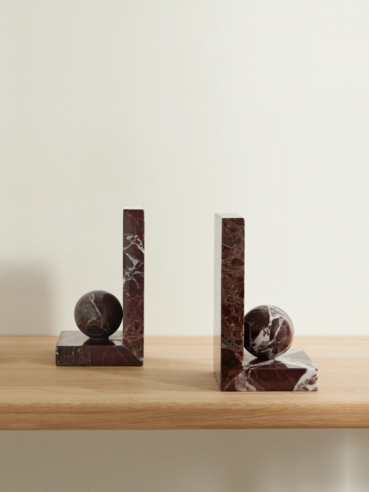 Soho Home - Prato Marble Bookends - Red