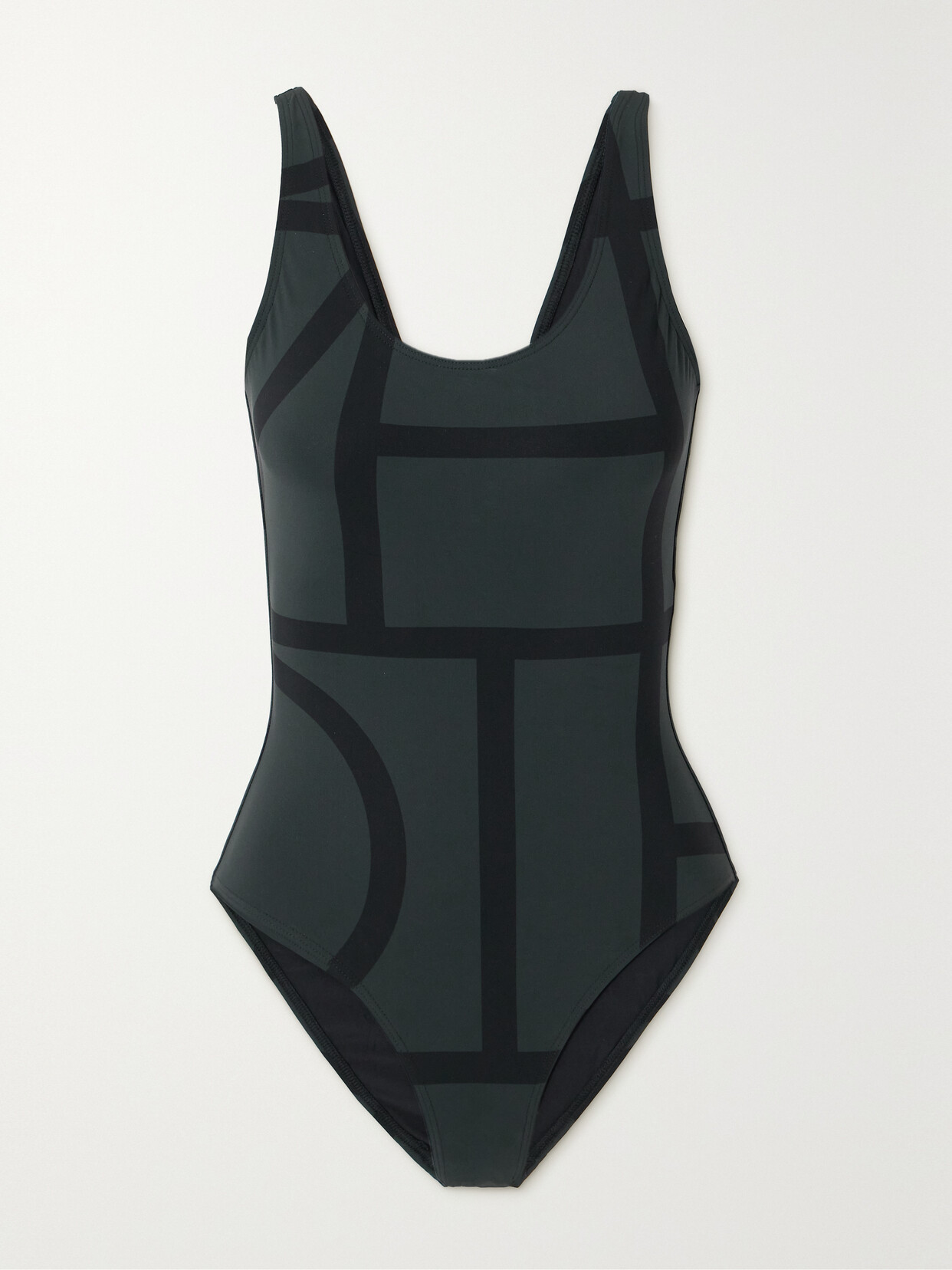 TOTEME - Monogram Printed Recycled Swimsuit - Black