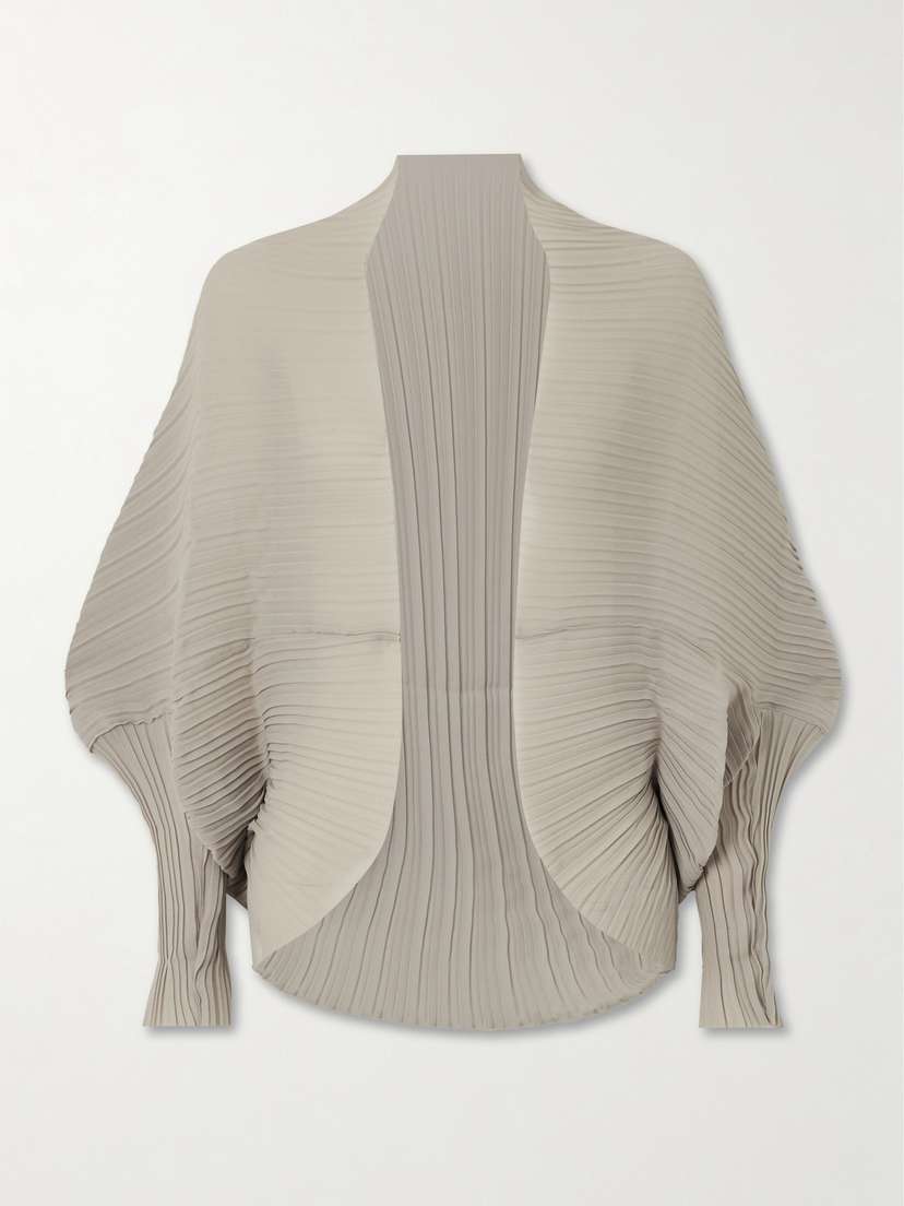 Max Mara Plissé-chiffon Cardigan