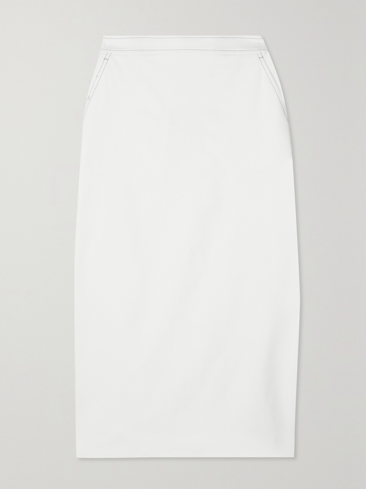 Max Mara - Zulia Denim Midi Skirt - White