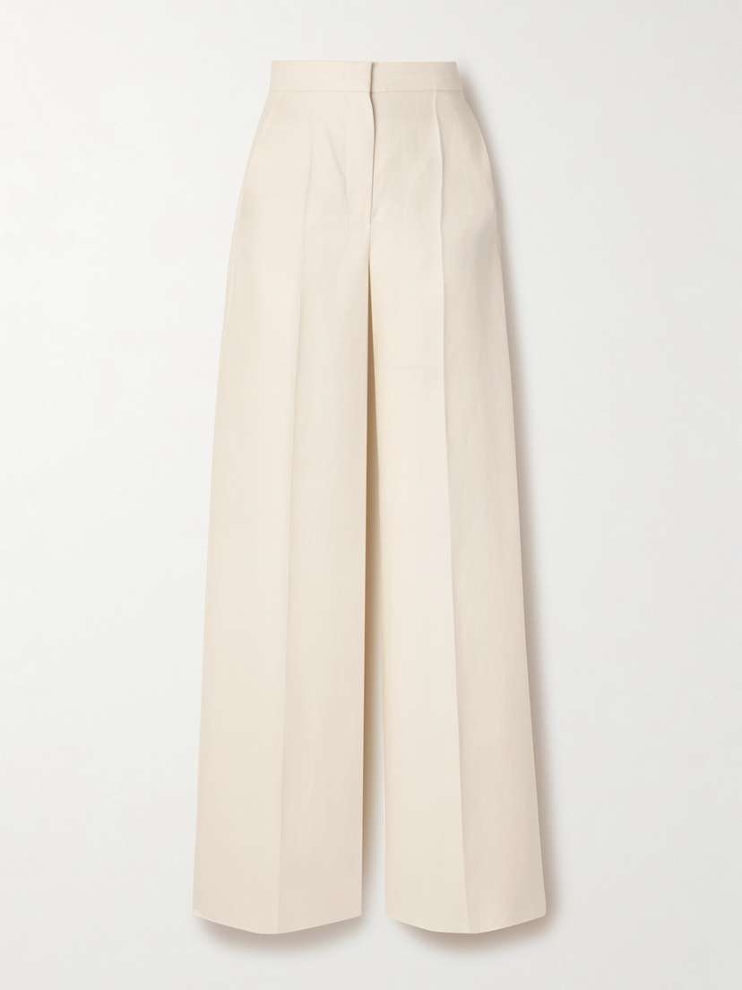 Max Mara Hangar Linen-twill Wide-leg Pants