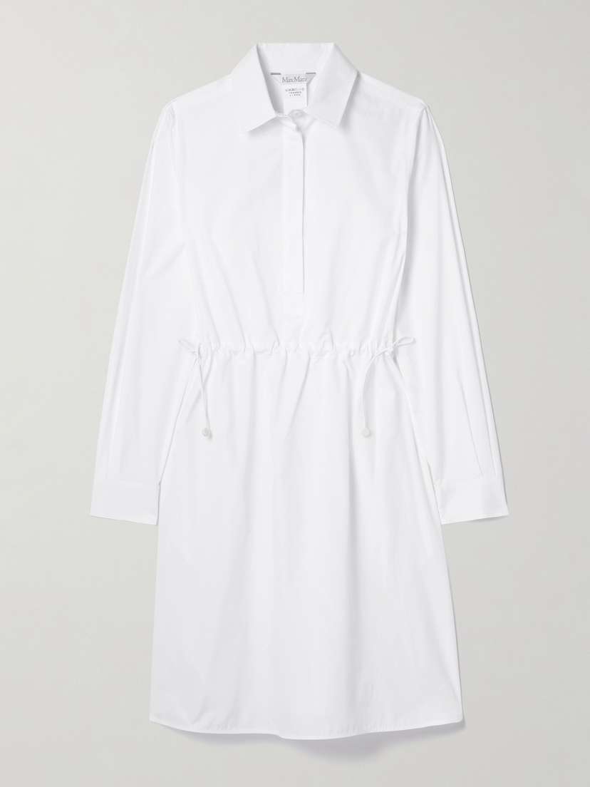 Max Mara Juanita Cotton-poplin Mini Shirt Dress