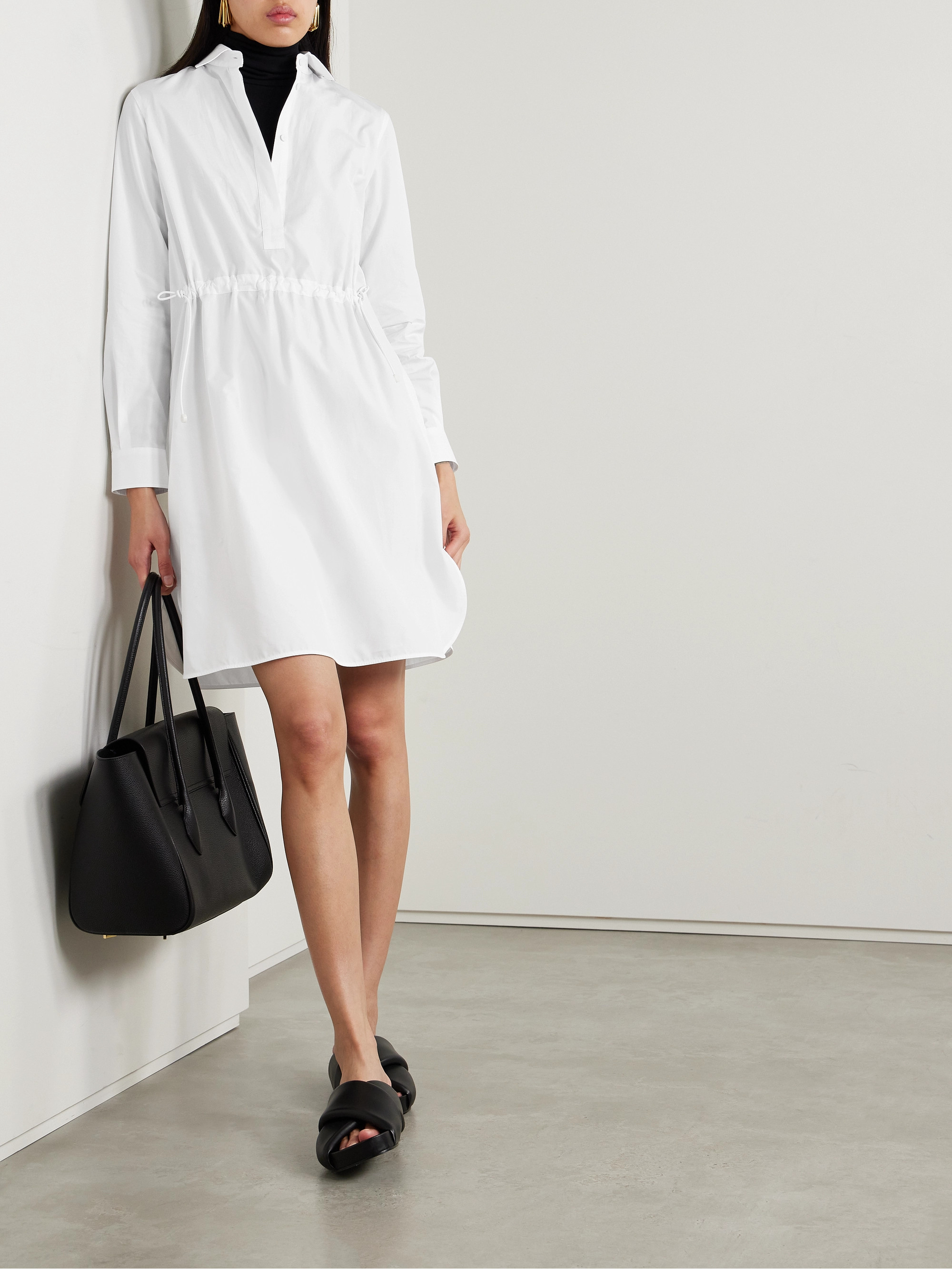 Max Mara Juanita cotton-poplin mini shirt dress