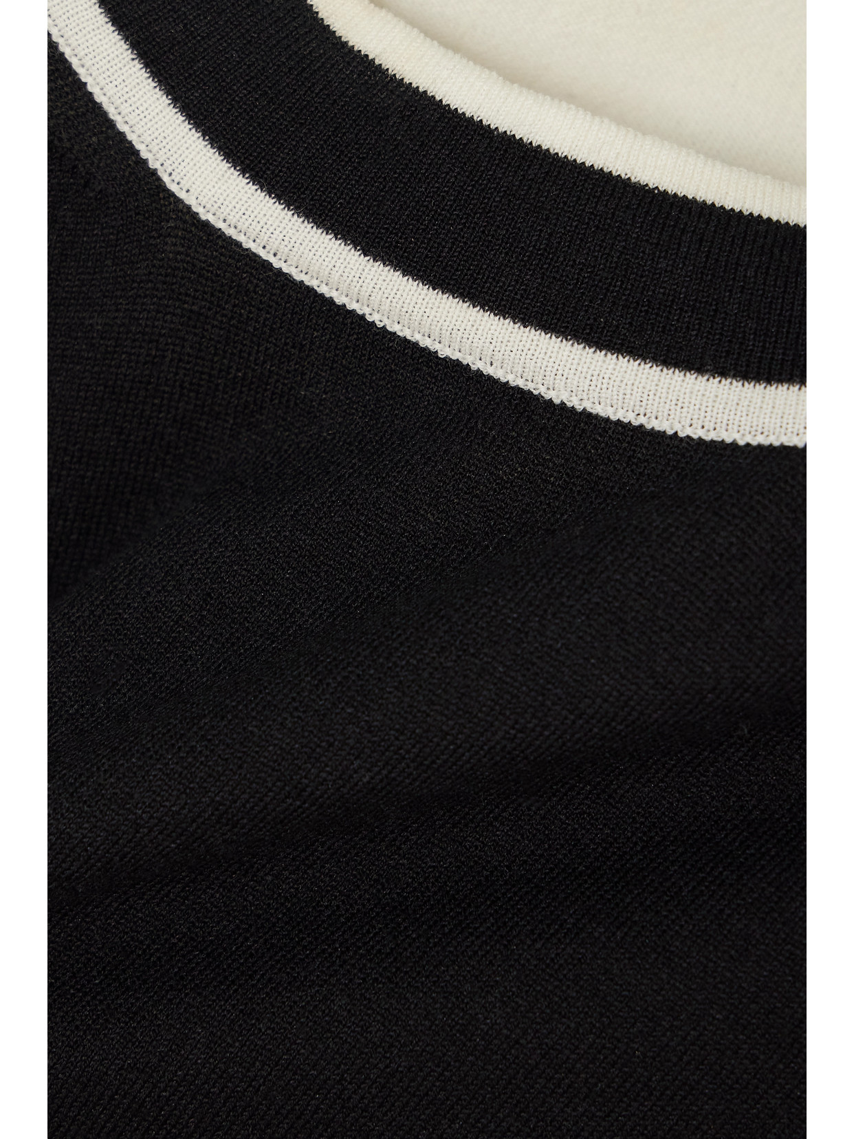 Uscio Cropped Two-Tone Cotton-Blend T-Shirt