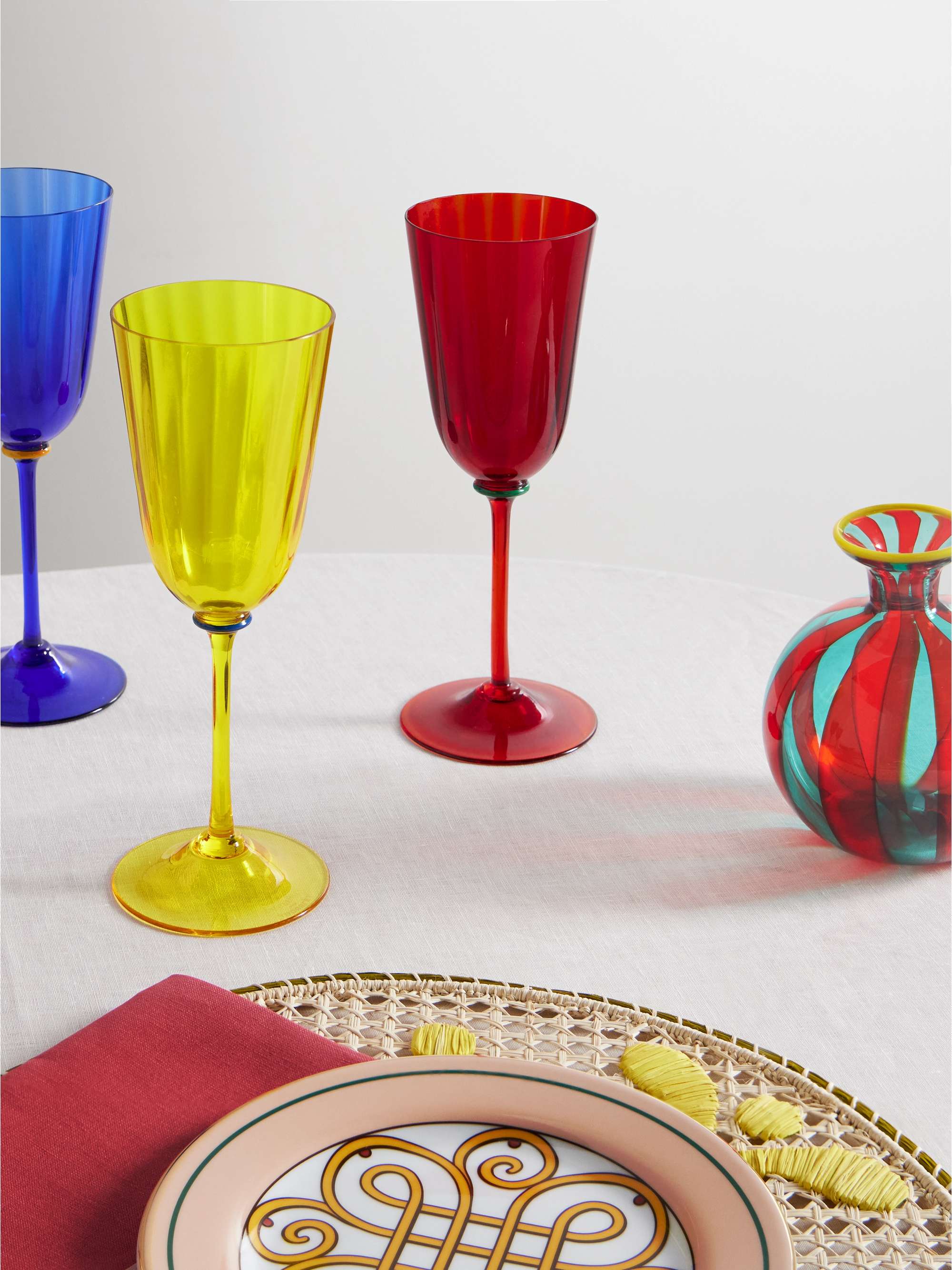 LA DOUBLEJ Set of eight Murano wine glasses | NET-A-PORTER LA DOUBLEJ Set of eight Murano wine glasses | NET-A-PORTER