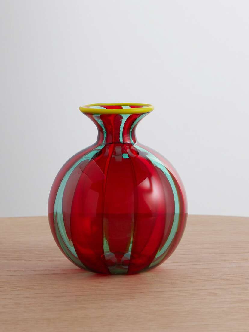 La DoubleJ Mini Ciccio Striped Murano Glass Vase