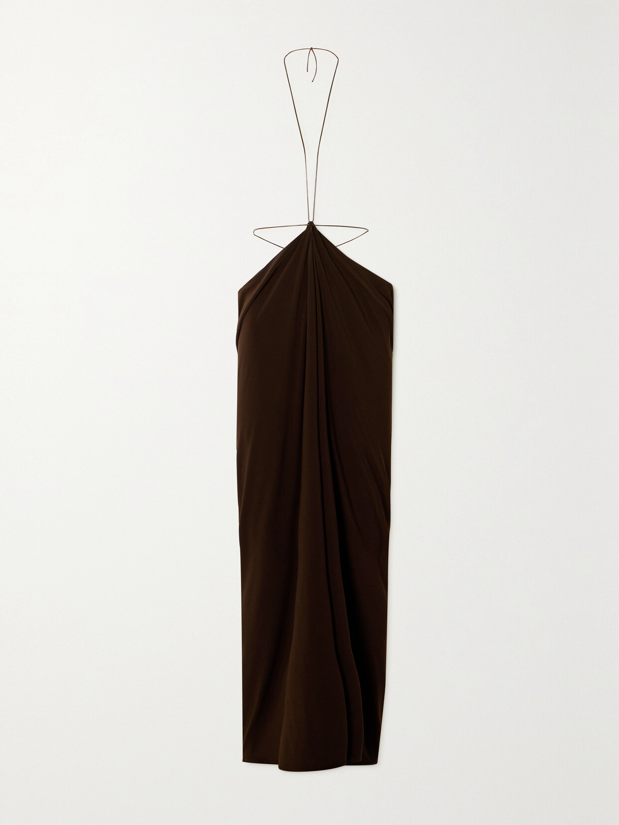 Grace Ling Embellished Stretch-jersey Maxi Skirt - Brown