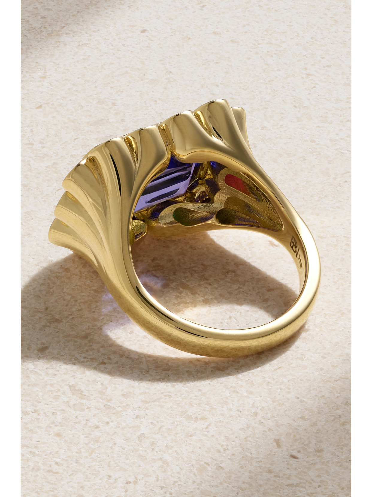 BRENT NEALE WILDFLOWER 18-KARAT GOLD MULTI-STONE RING