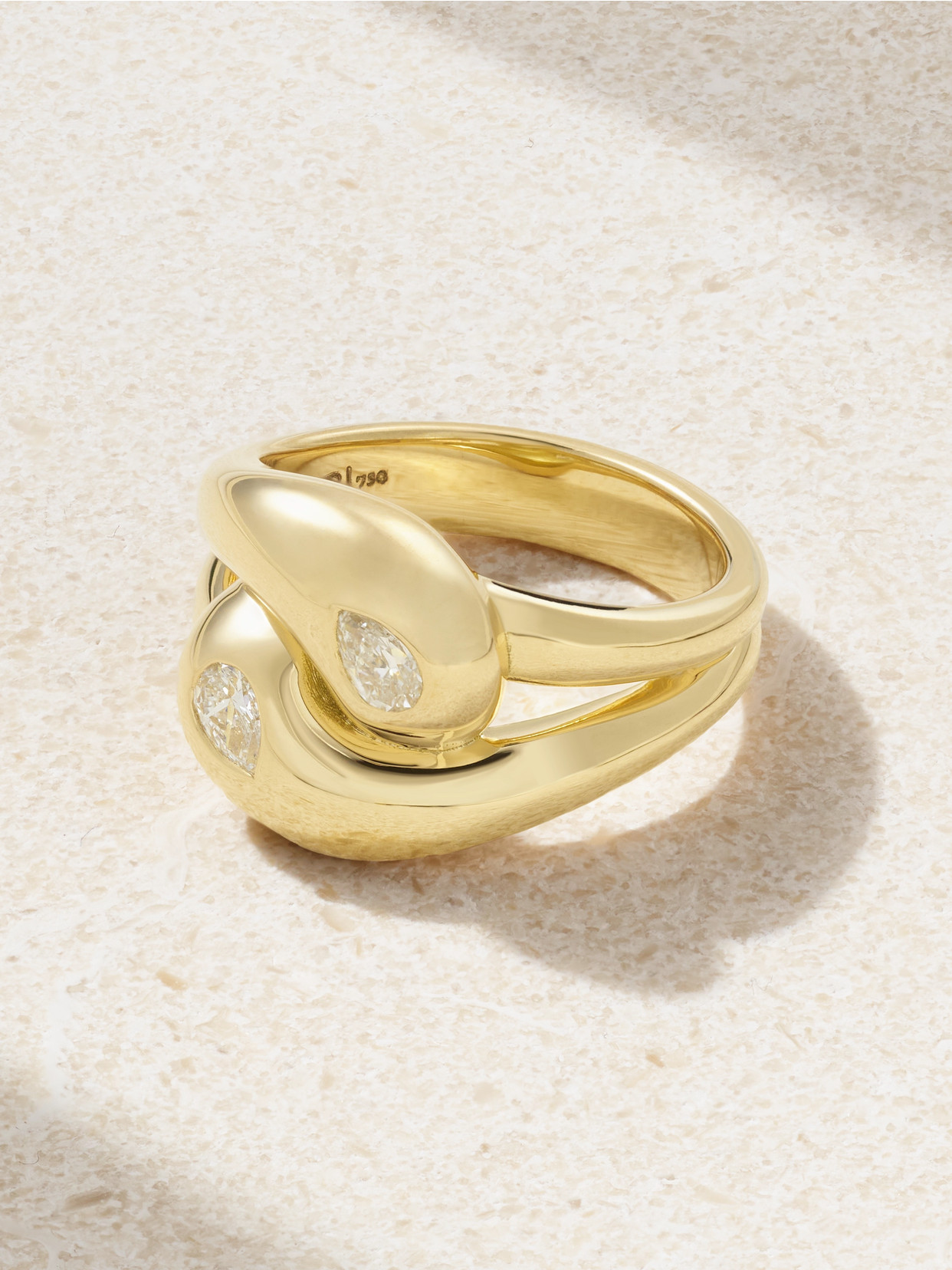 Brent Neale - Mini Knot 18-karat Gold Diamond Ring - 4