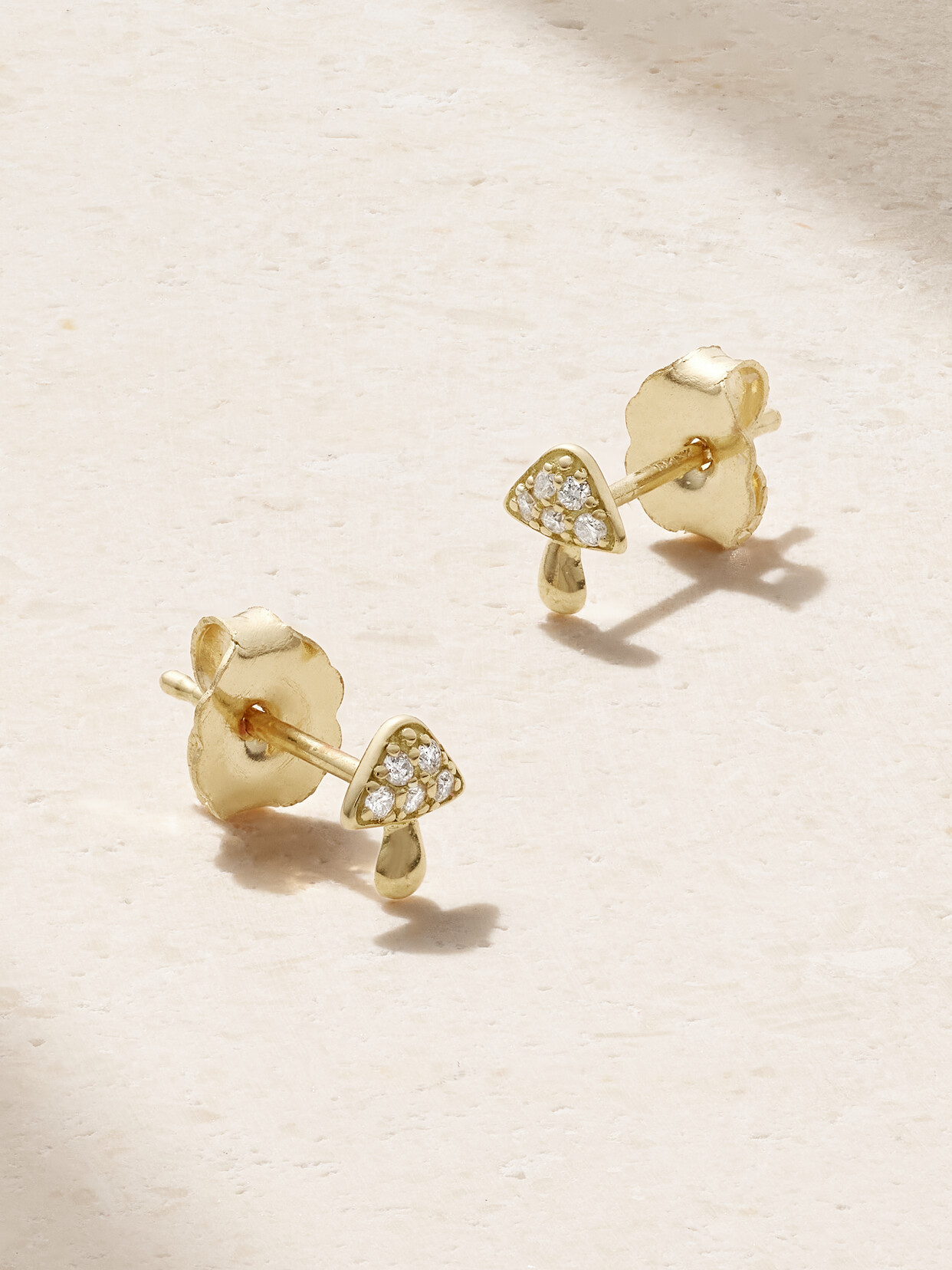 Brent Neale Micro Mushroom 18-karat  Diamond Earrings