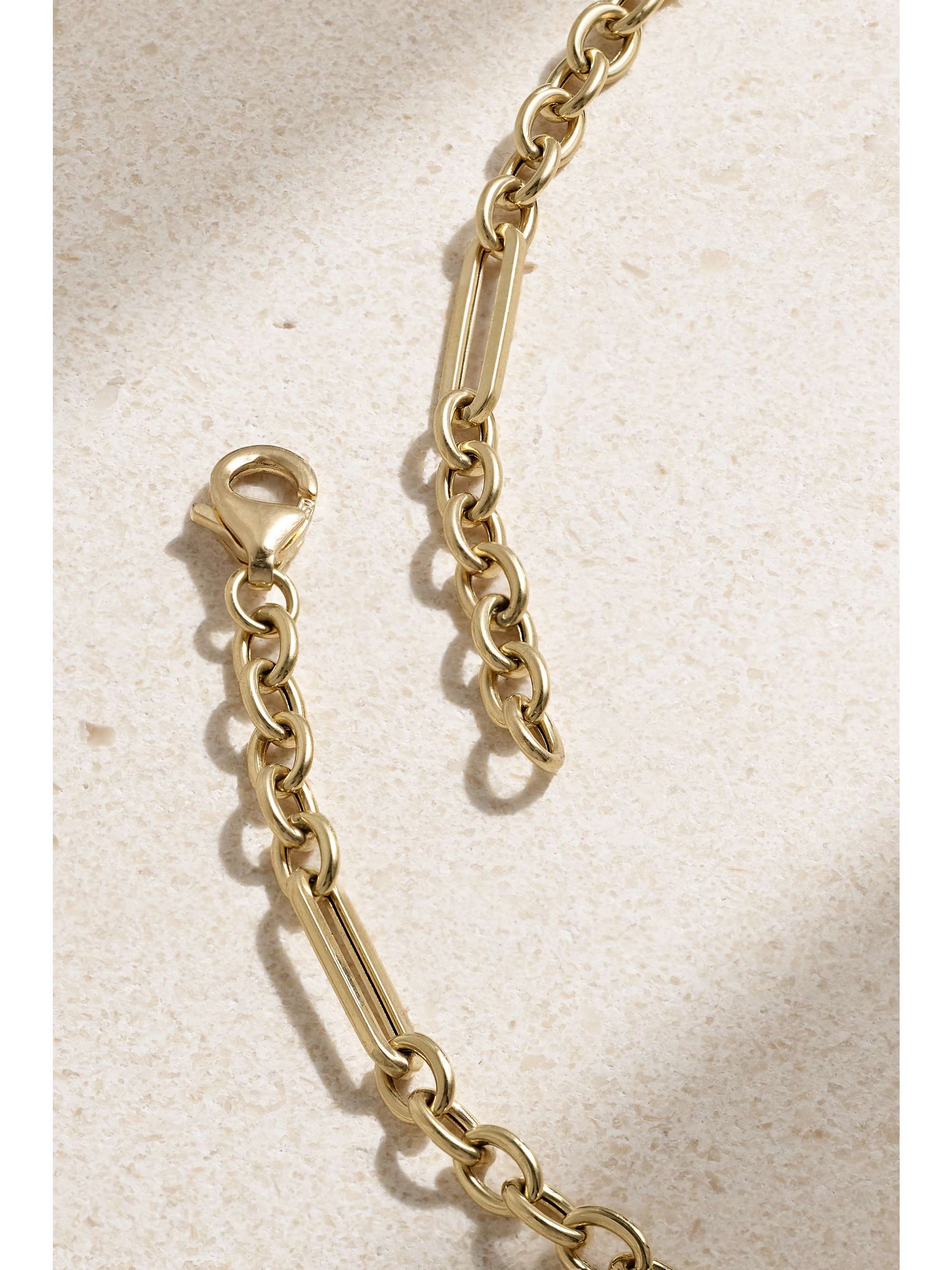 BRENT NEALE Shell 18-karat gold multi-stone necklace