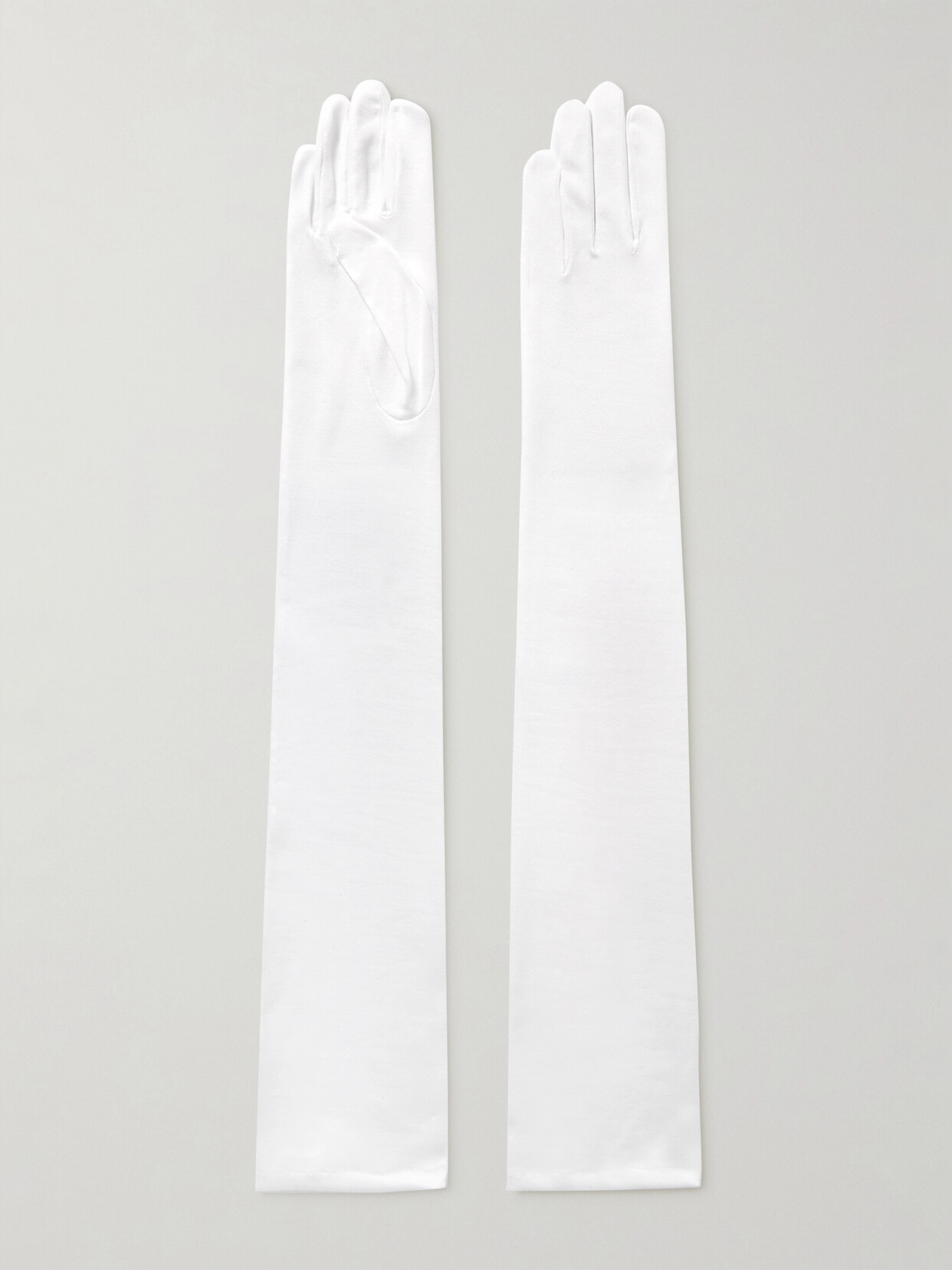 Agnelle Stretch-jersey Gloves In White