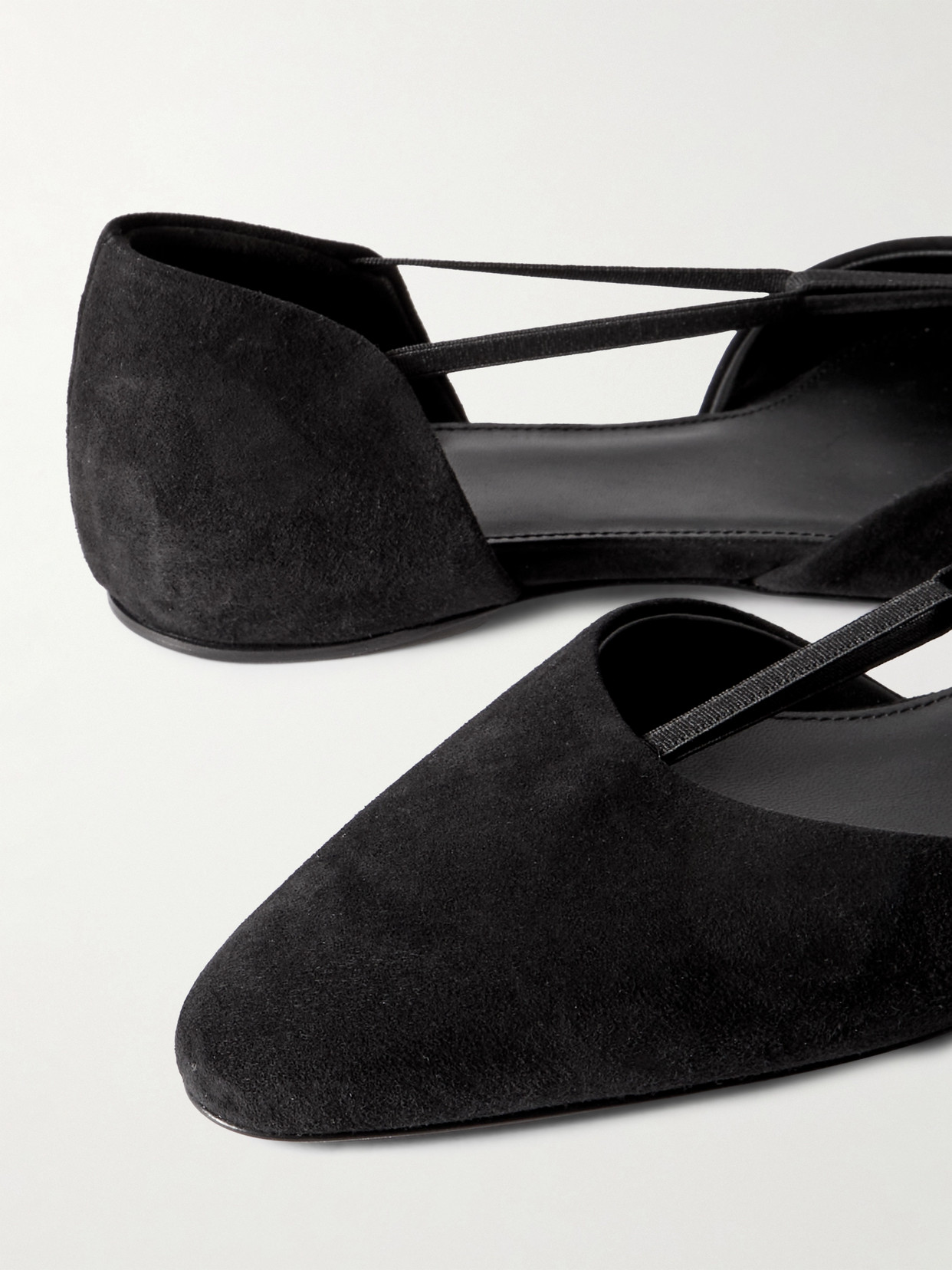 + Net Sustain The T-Strap Suede Point-Toe Flats