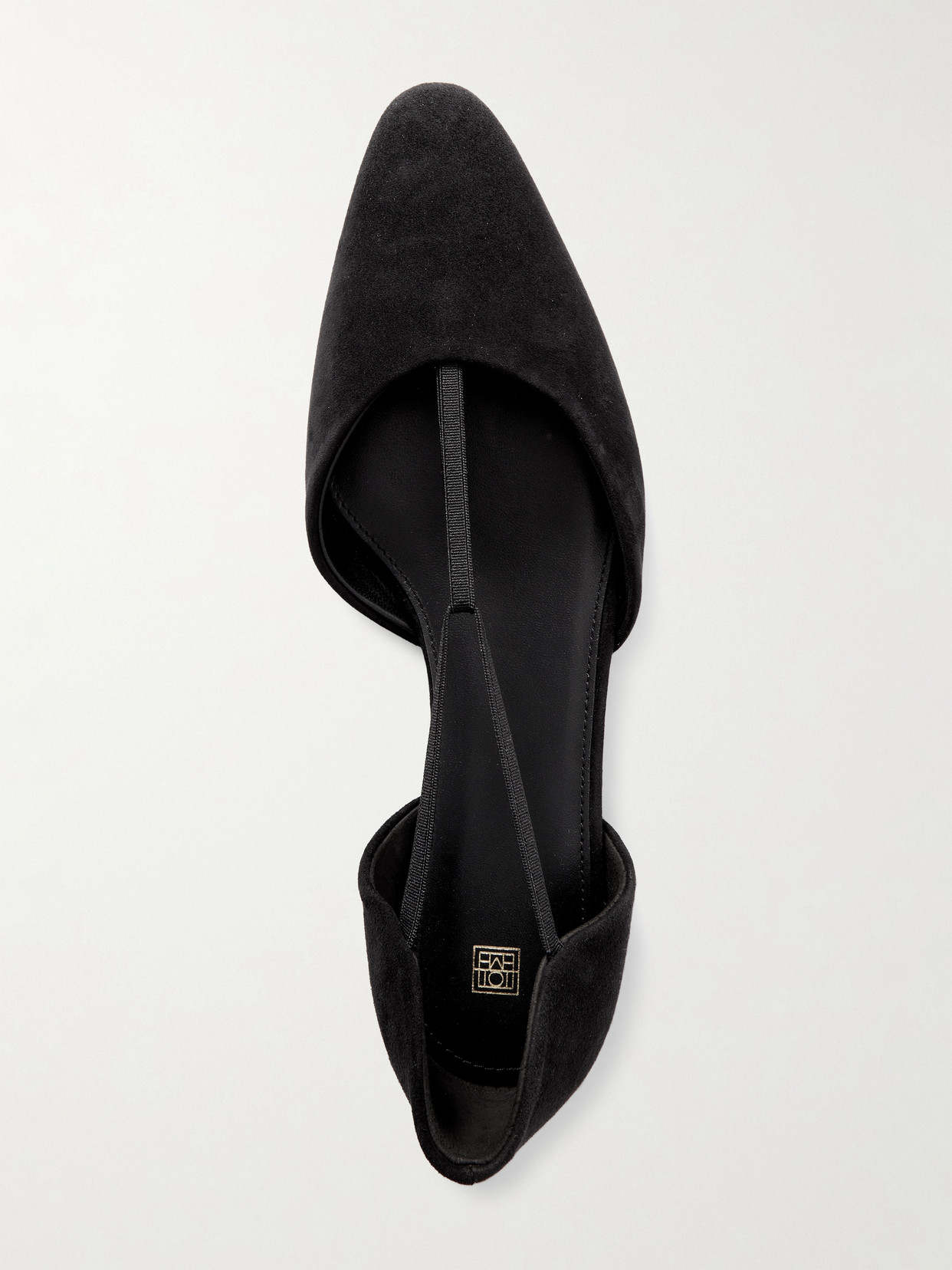 + Net Sustain The T-Strap Suede Point-Toe Flats