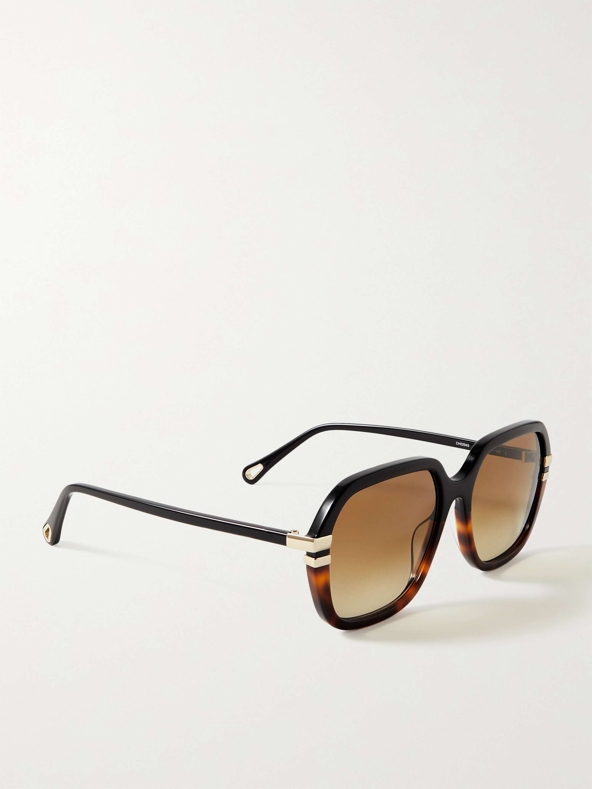 CHLOÉ EYEWEAR West roundframe tortoiseshell recycledacetate
