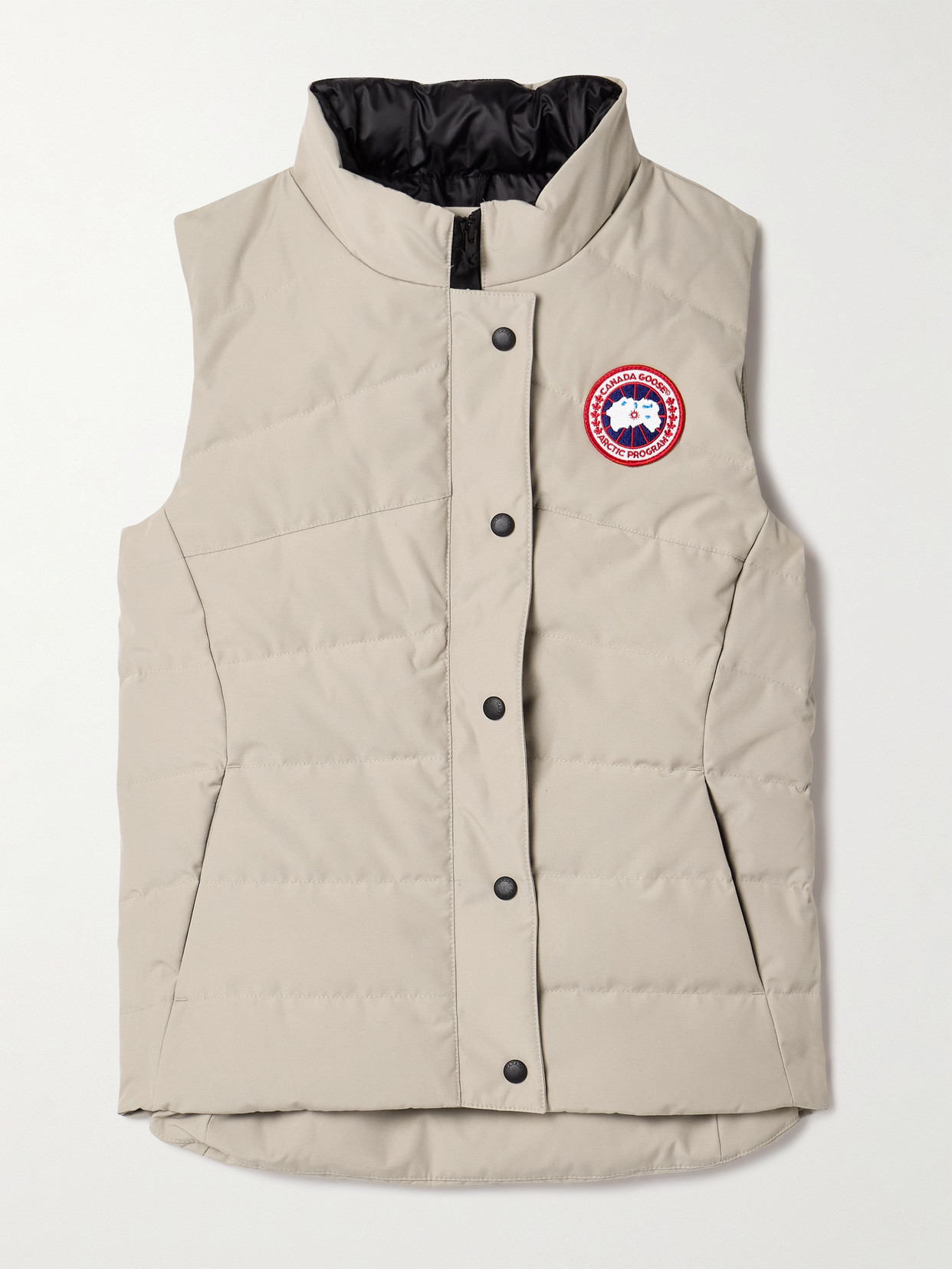 Canada Goose Freestyle Appliquéd Quilted Shell Down Vest In Brown