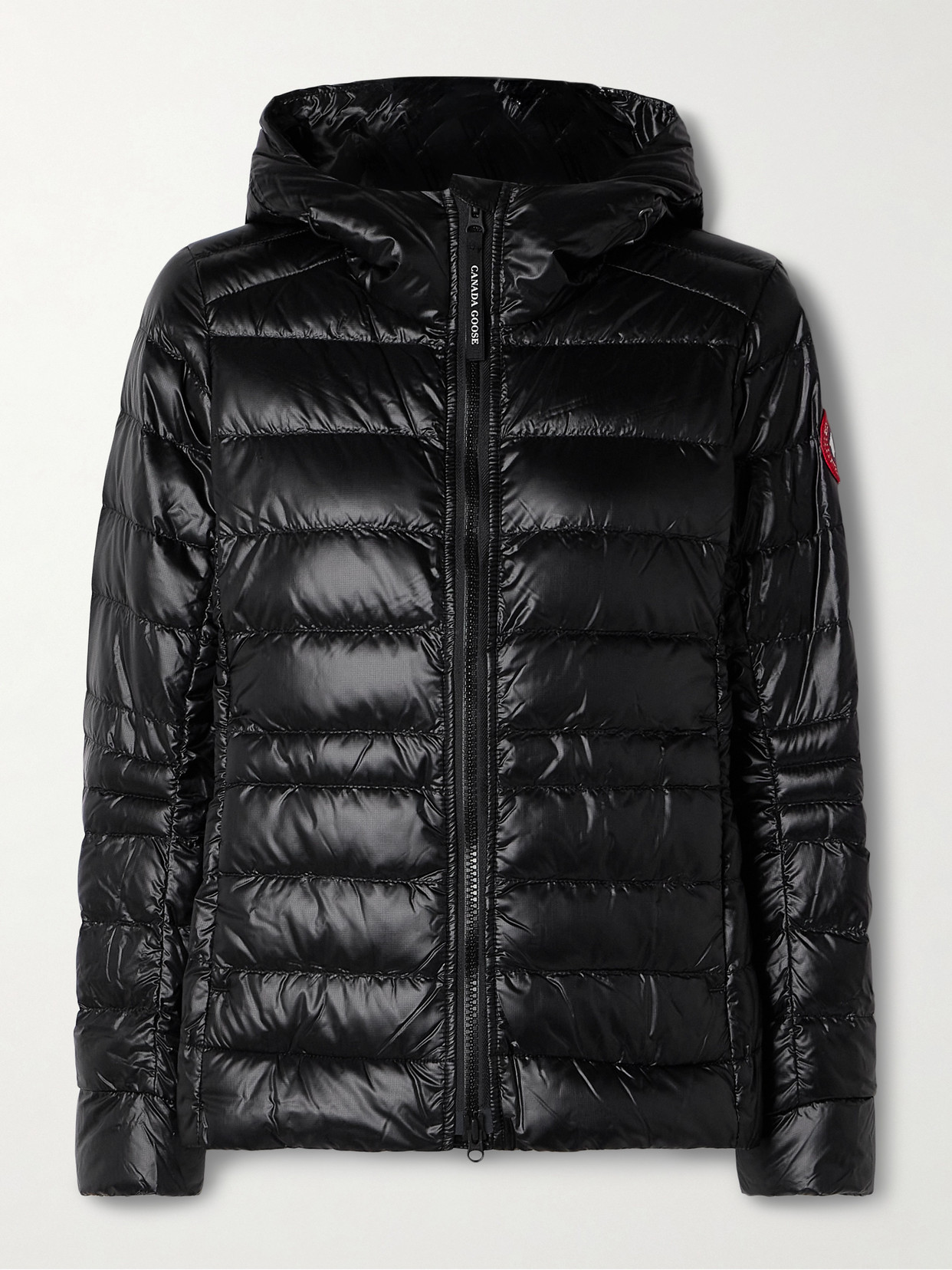 Shop Canada Goose Cypress Hooded Quilted Ripstop Down Jacket In Black