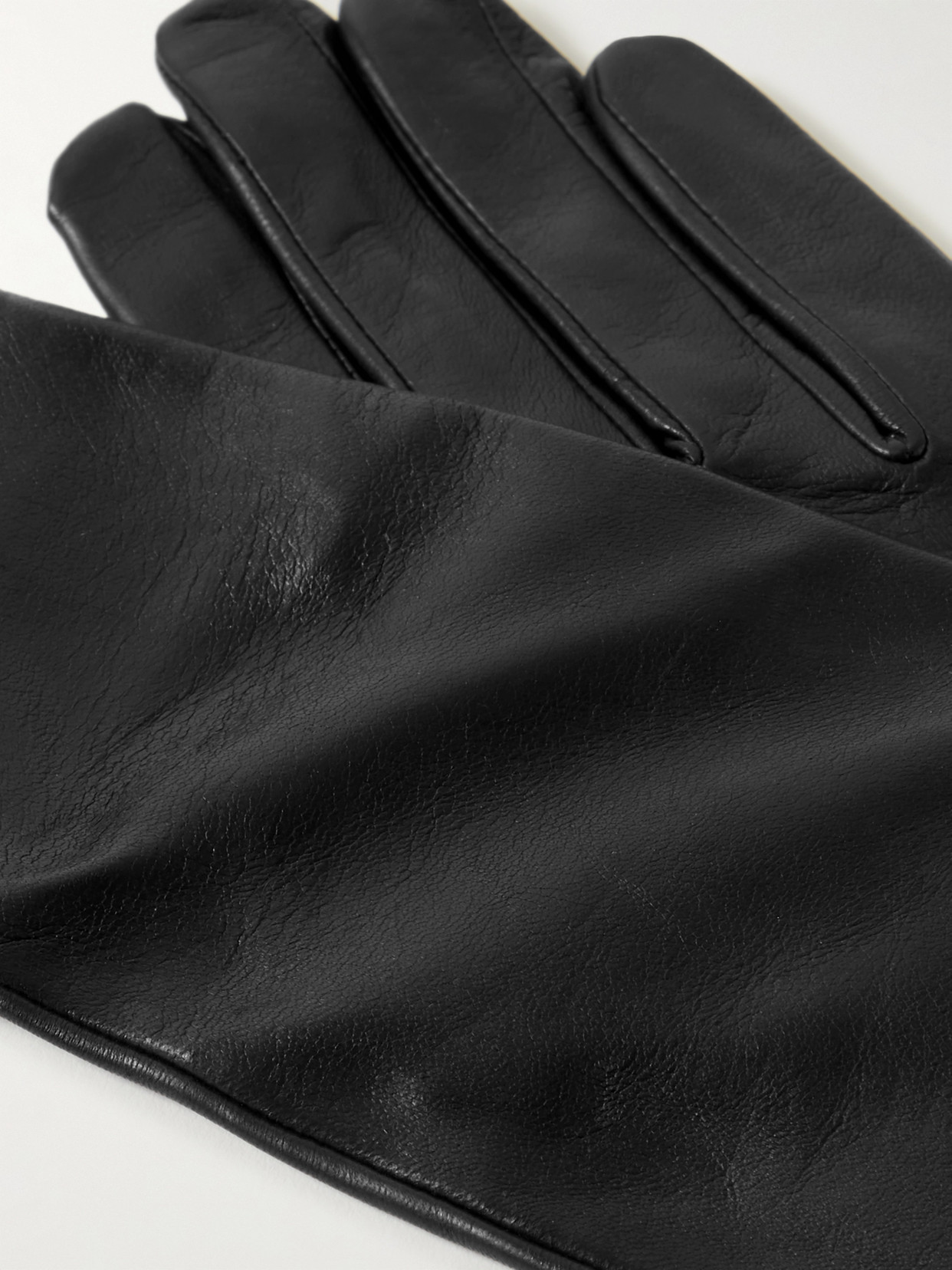 Agnelle Celia Leather Gloves In Black