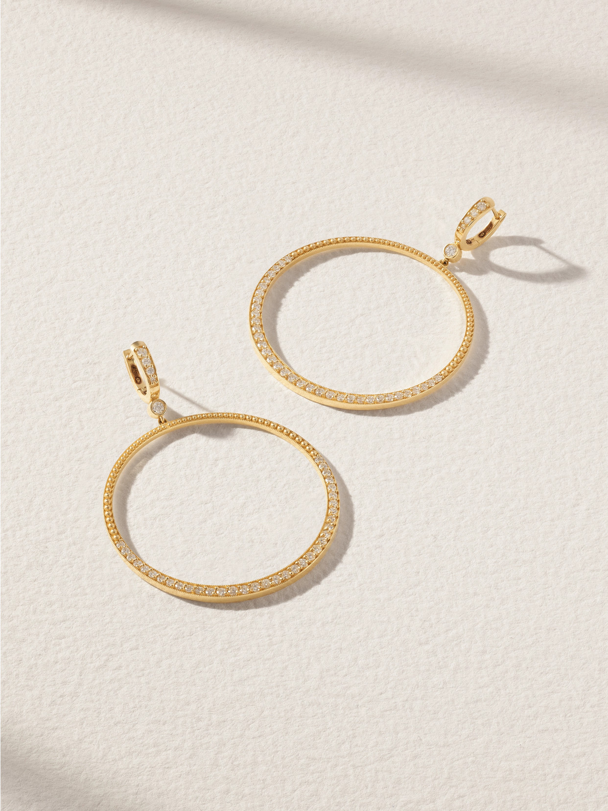 Andrea Fohrman 18-karat Gold Diamond Hoop Earrings