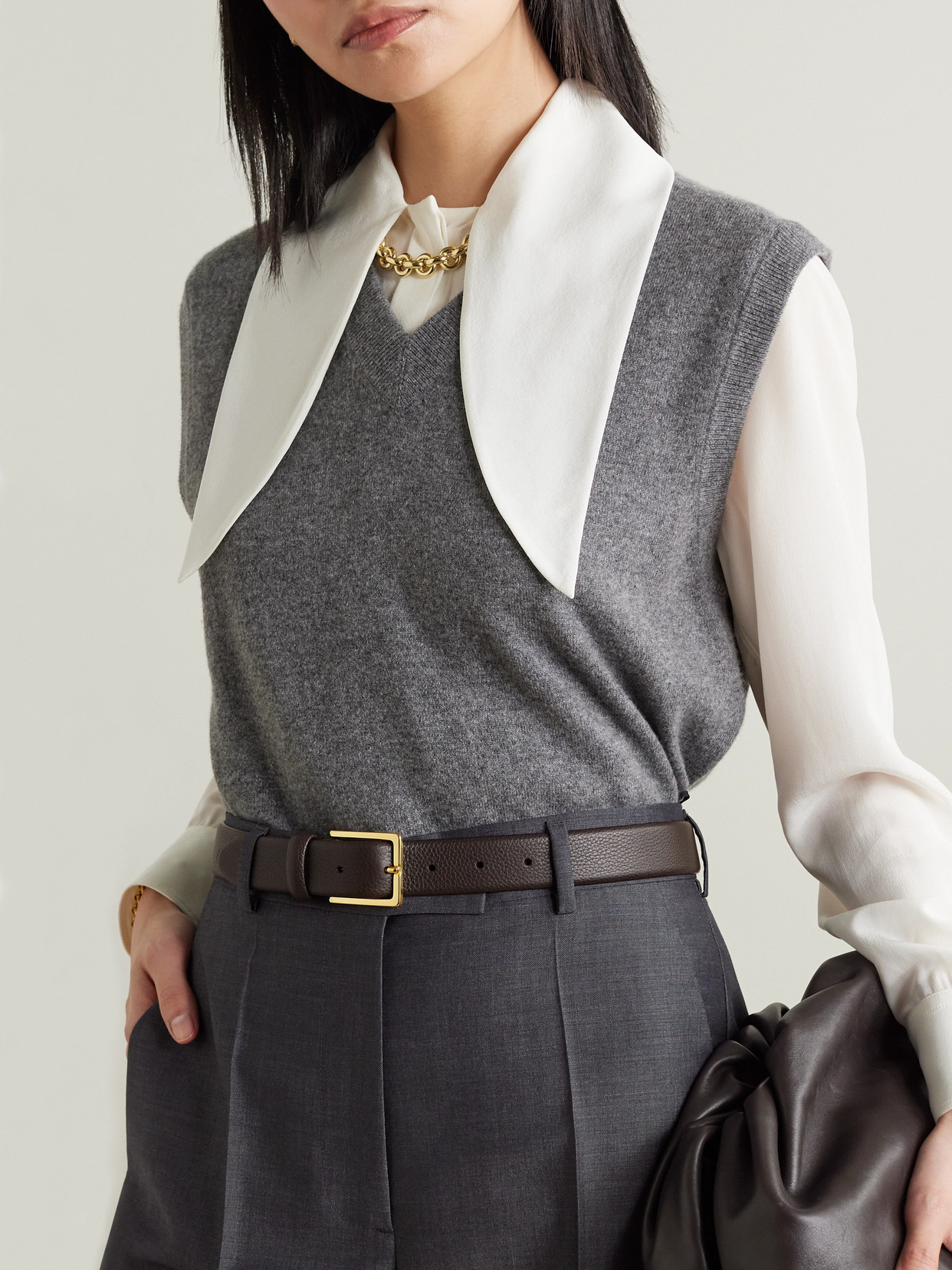 Anderson's Textured-leather Belt In Brown
