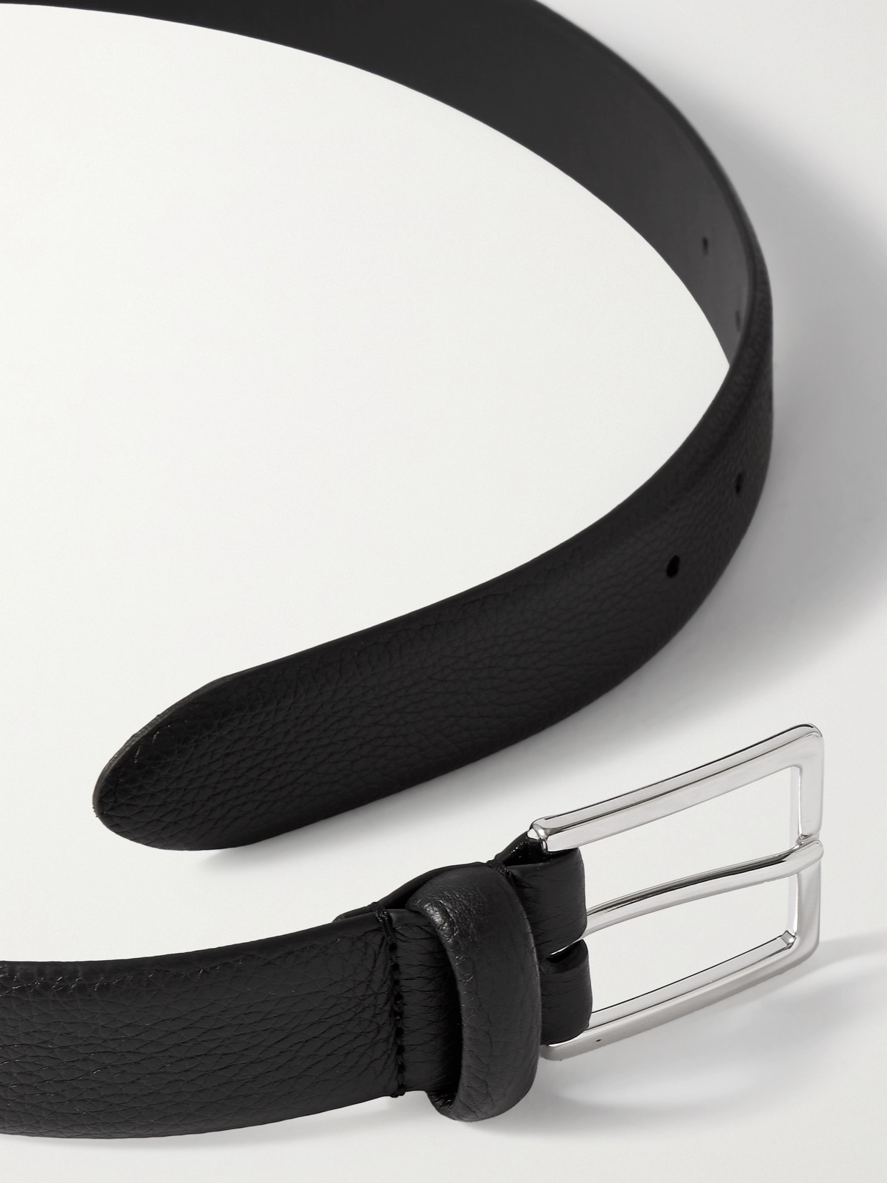 Anderson's Textured-leather Belt In Black