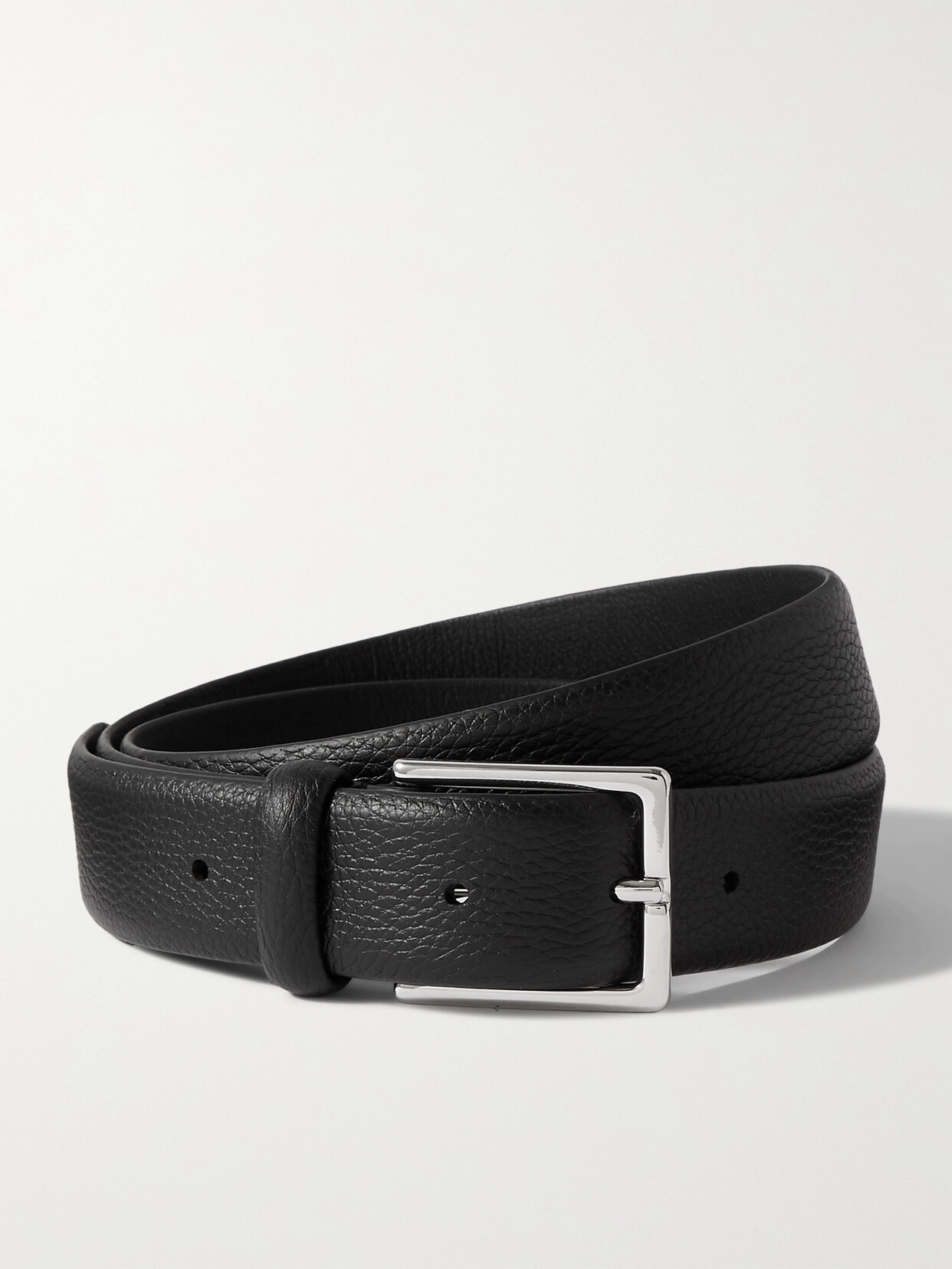 Anderson's Textured-leather Belt In Black