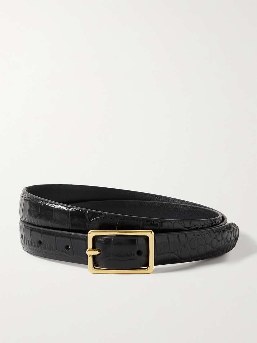 Anderson's Croc-effect Leather Belt