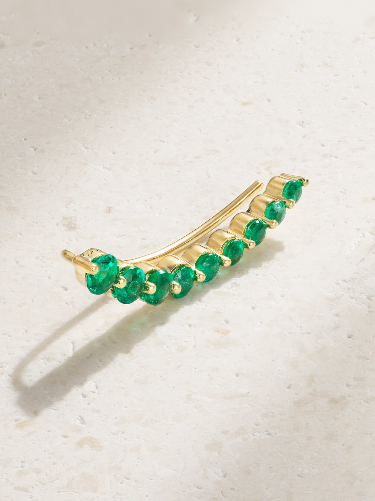 Anita Ko 18-karat Gold Emerald Single Earring