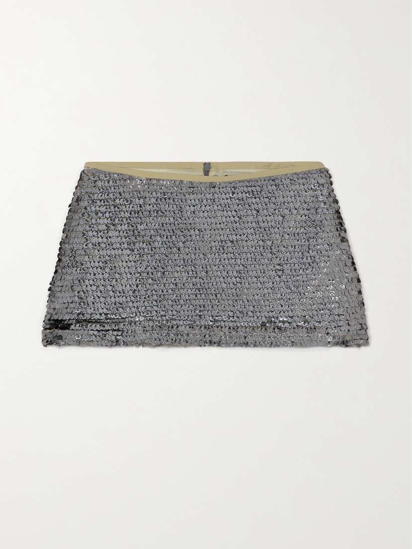 SIEDRÉS Desni Sequined Tulle Mini Skirt