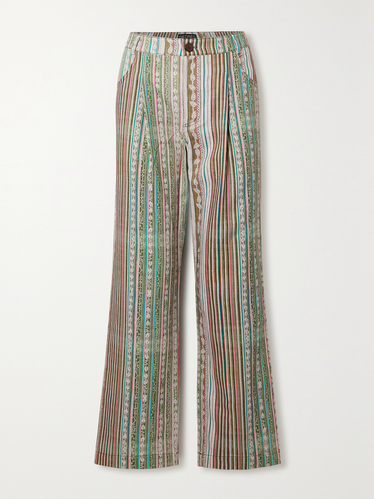 Siedres Mani Printed High-rise Wide-leg Jeans In Multi