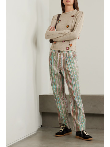Siedrés Mani printed high-rise wide-leg jeans