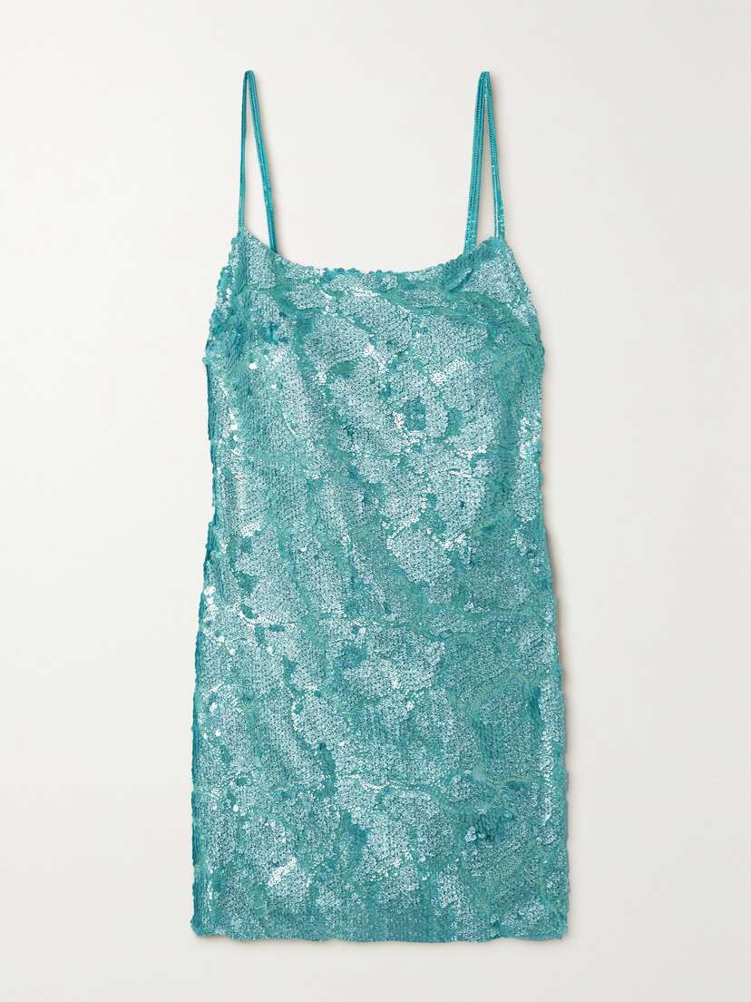 SIEDRÉS Yula Sequined Tulle Mini Dress