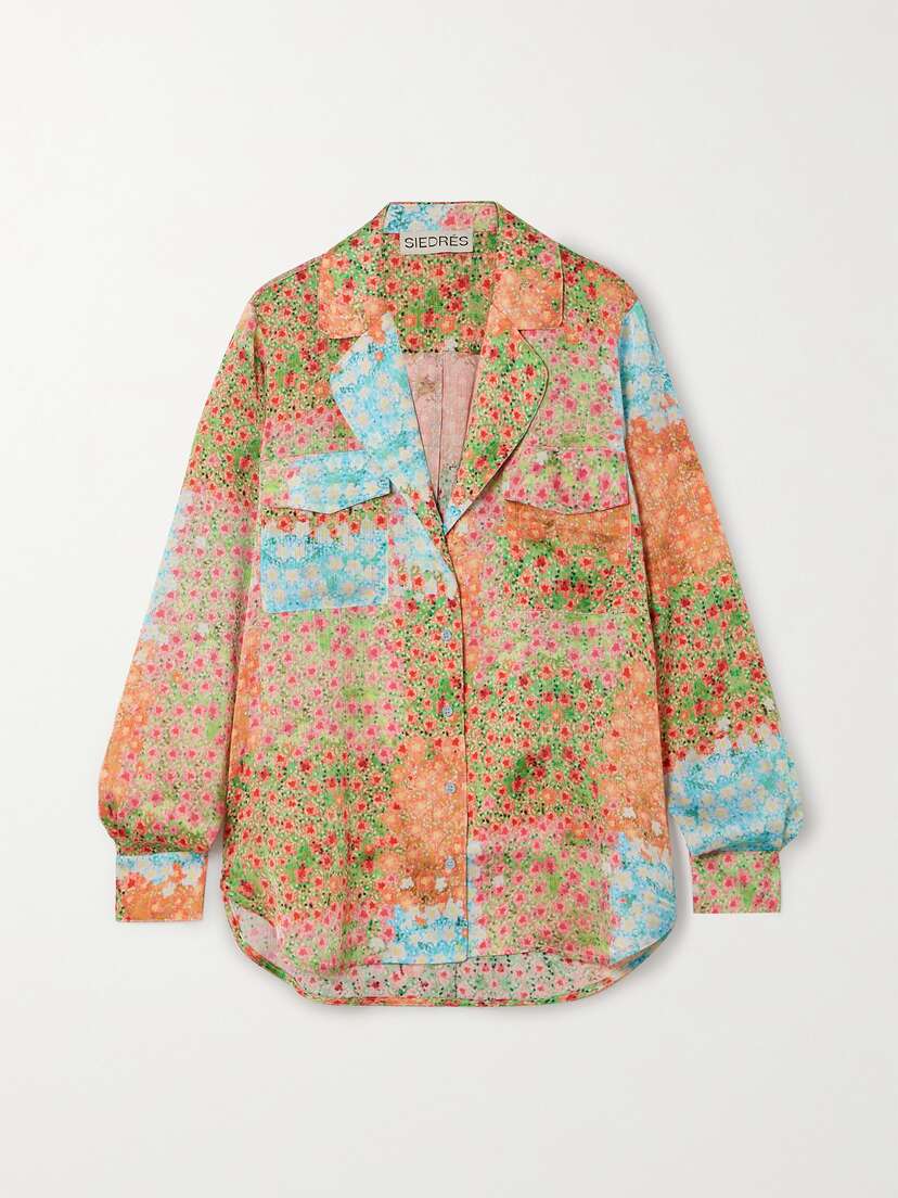 SIEDRÉS Micla Floral-print Crepon Shirt