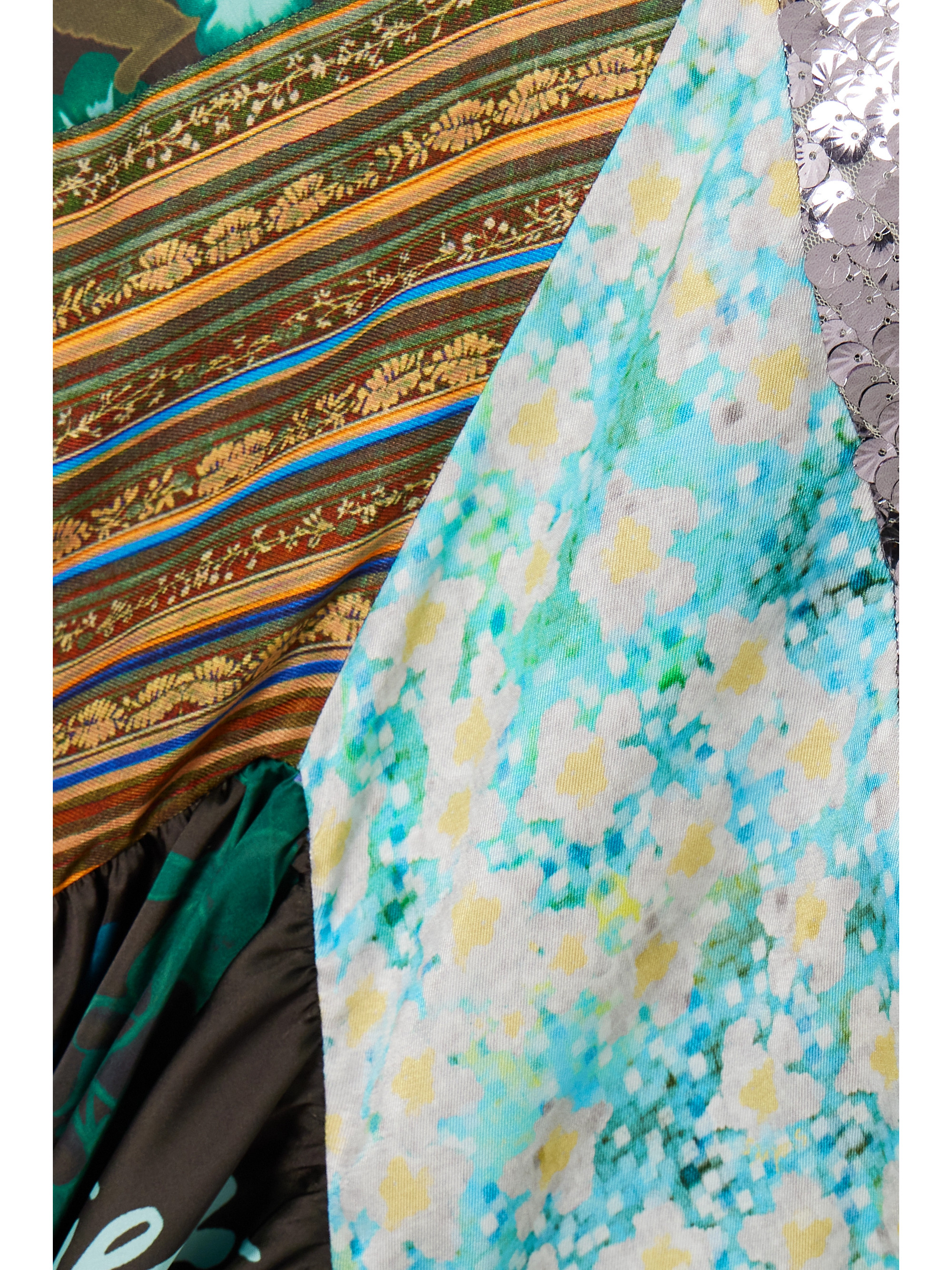 Siedrés Izen printed twill, satin and sequined ECOVERO™-blend tulle mini dress thumbnail