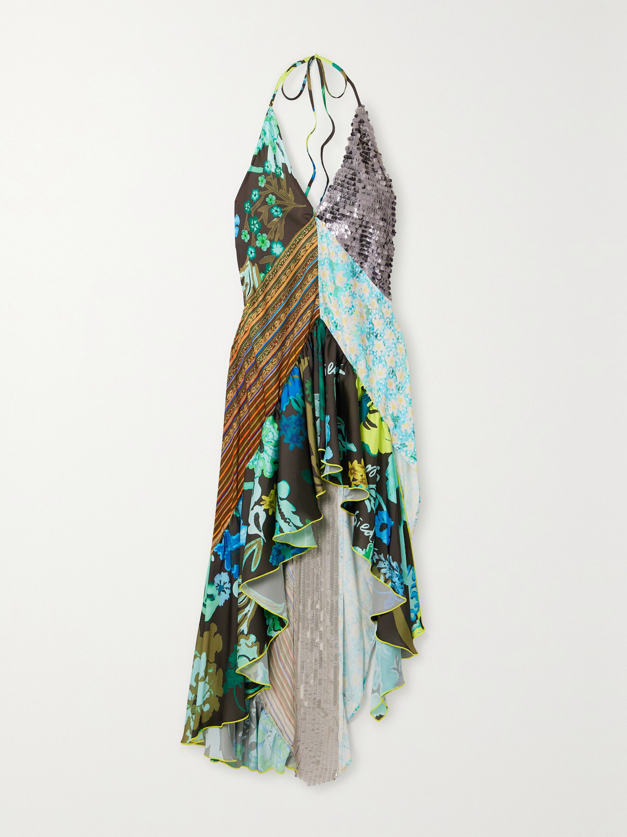 Siedrés Izen printed twill, satin and sequined ECOVERO™-blend tulle mini dress thumbnail