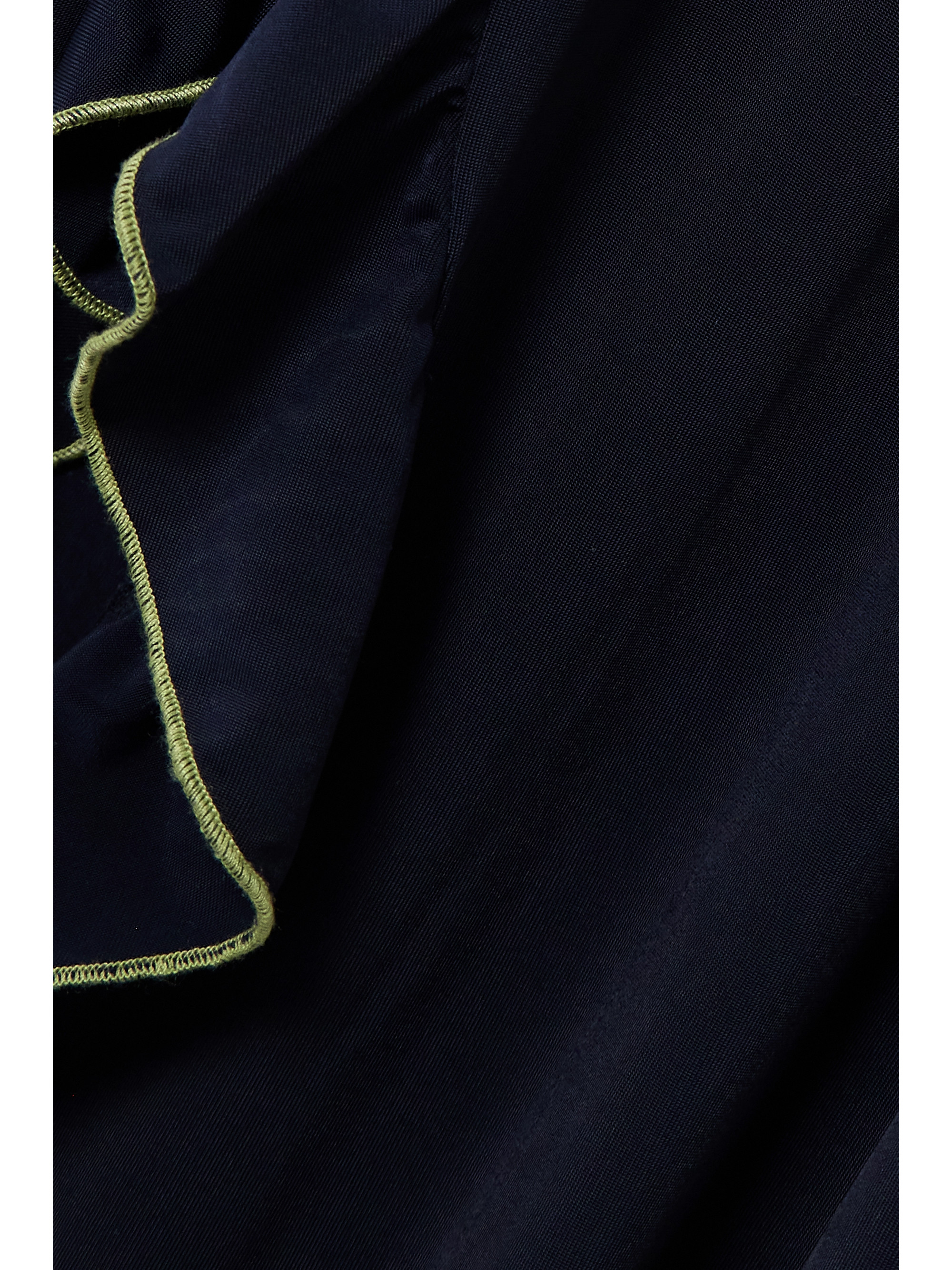 Siedrés Alea asymmetric ruffled embroidered stretch-jersey maxi dress