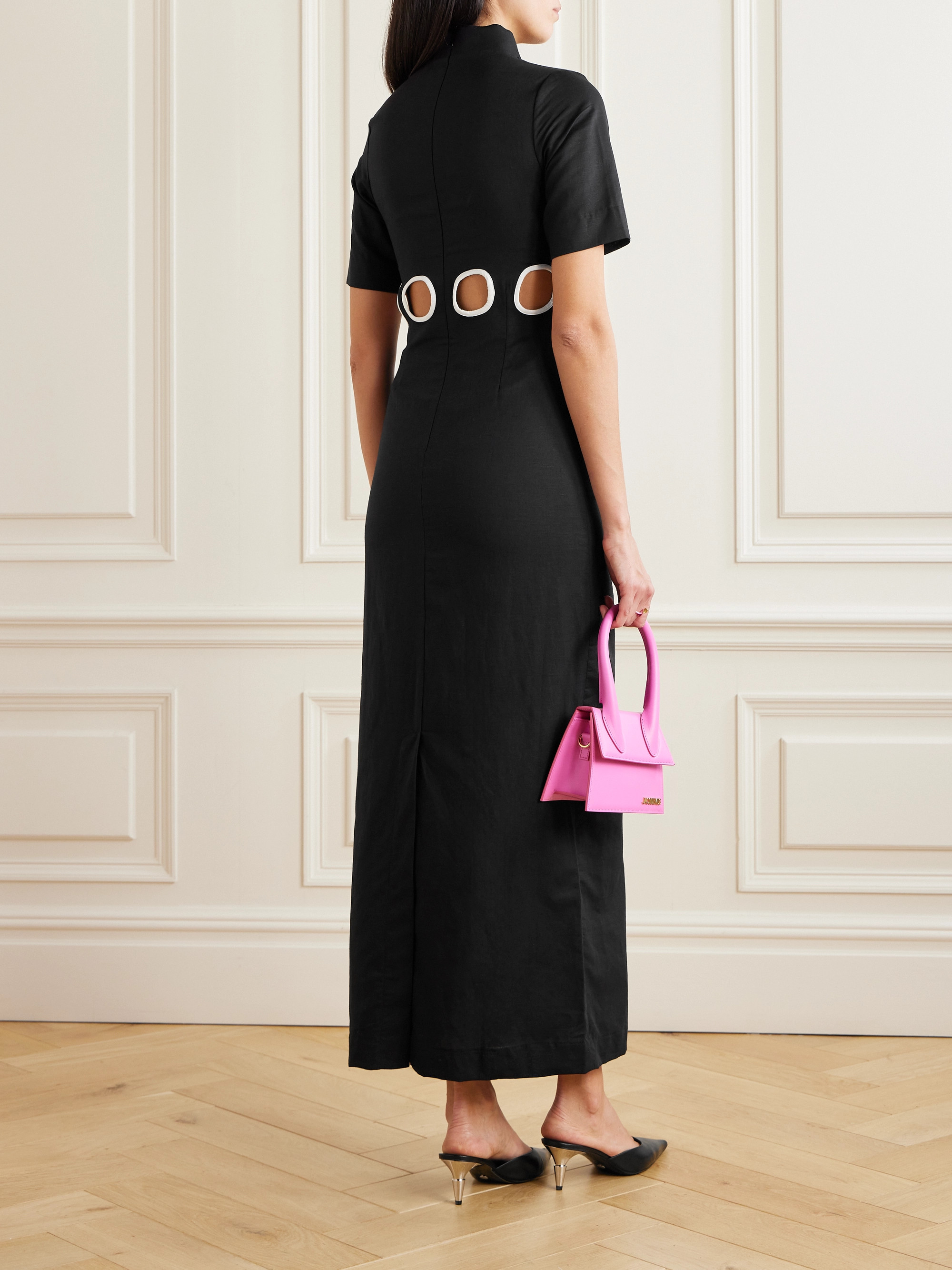 Destree Yayoi cutout linen and cotton-blend midi dress thumbnail