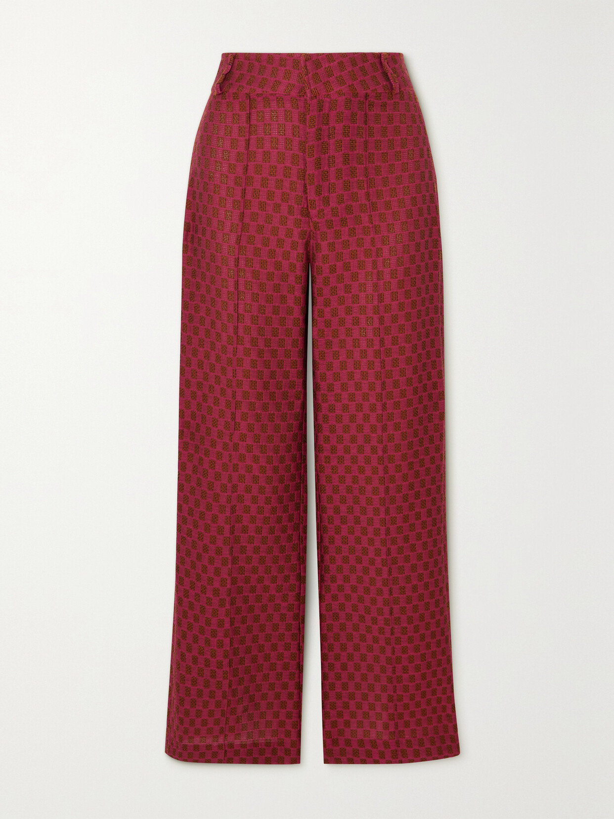 DESTREE - Yoshi Jacquard Wide-leg Pants - Pink