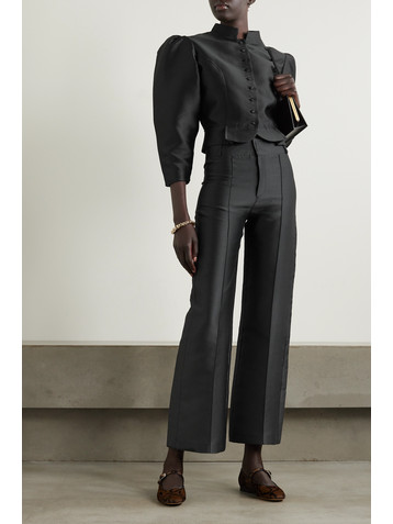 Destree Yoshitomo pleated faille wide-leg pants