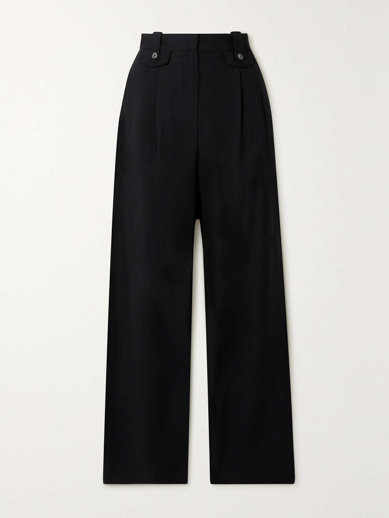 D'estree Charlotte Woven Wide-leg Pants In Black