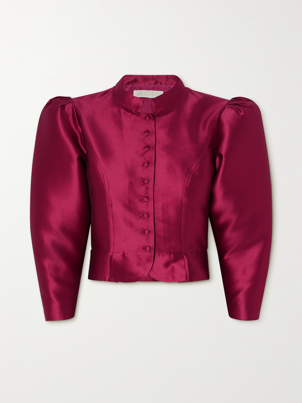 Shop D'estree Amoako Cropped Faille Jacket In Pink