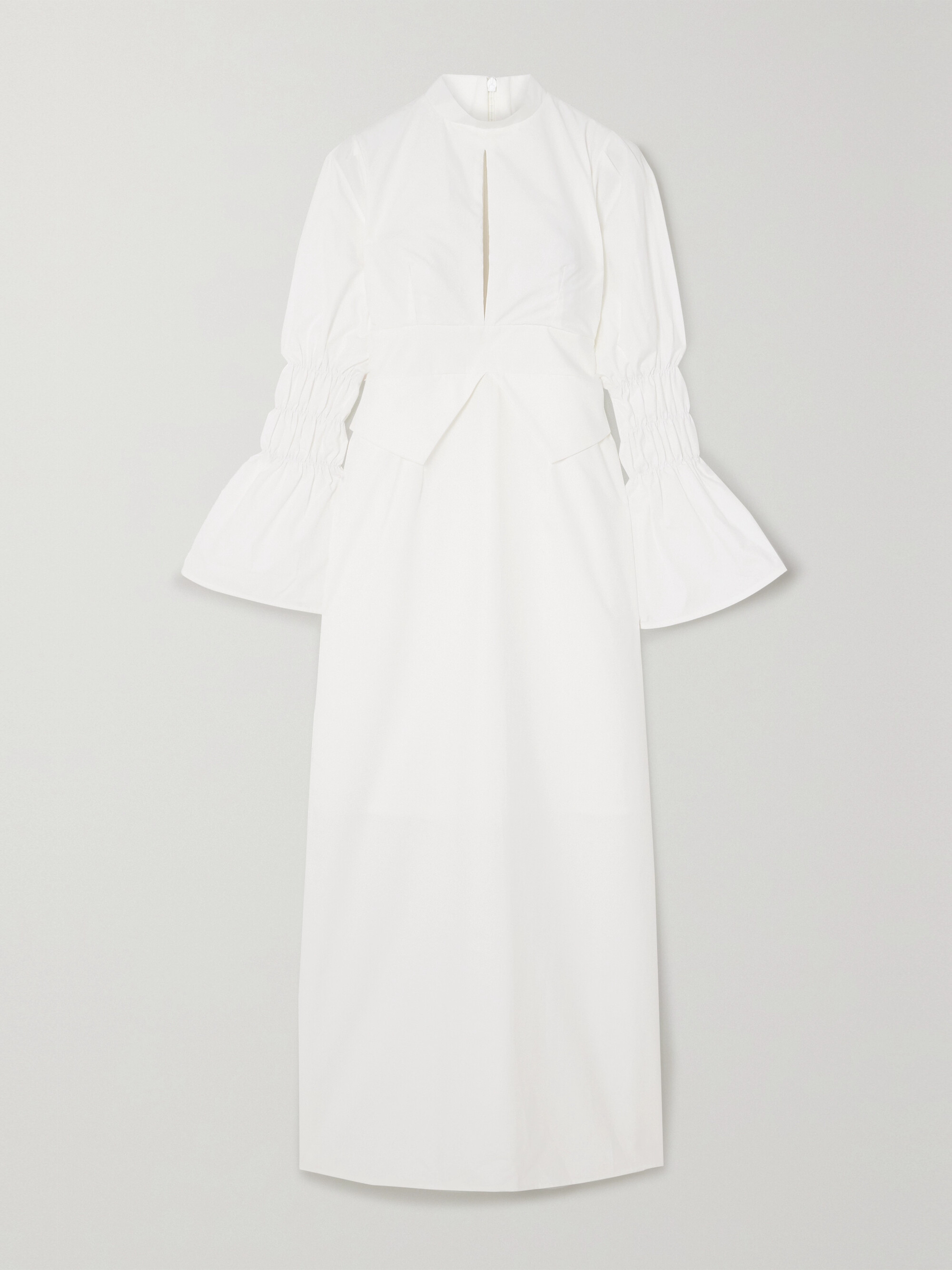 Destree Keith shirred cotton-poplin maxi dress