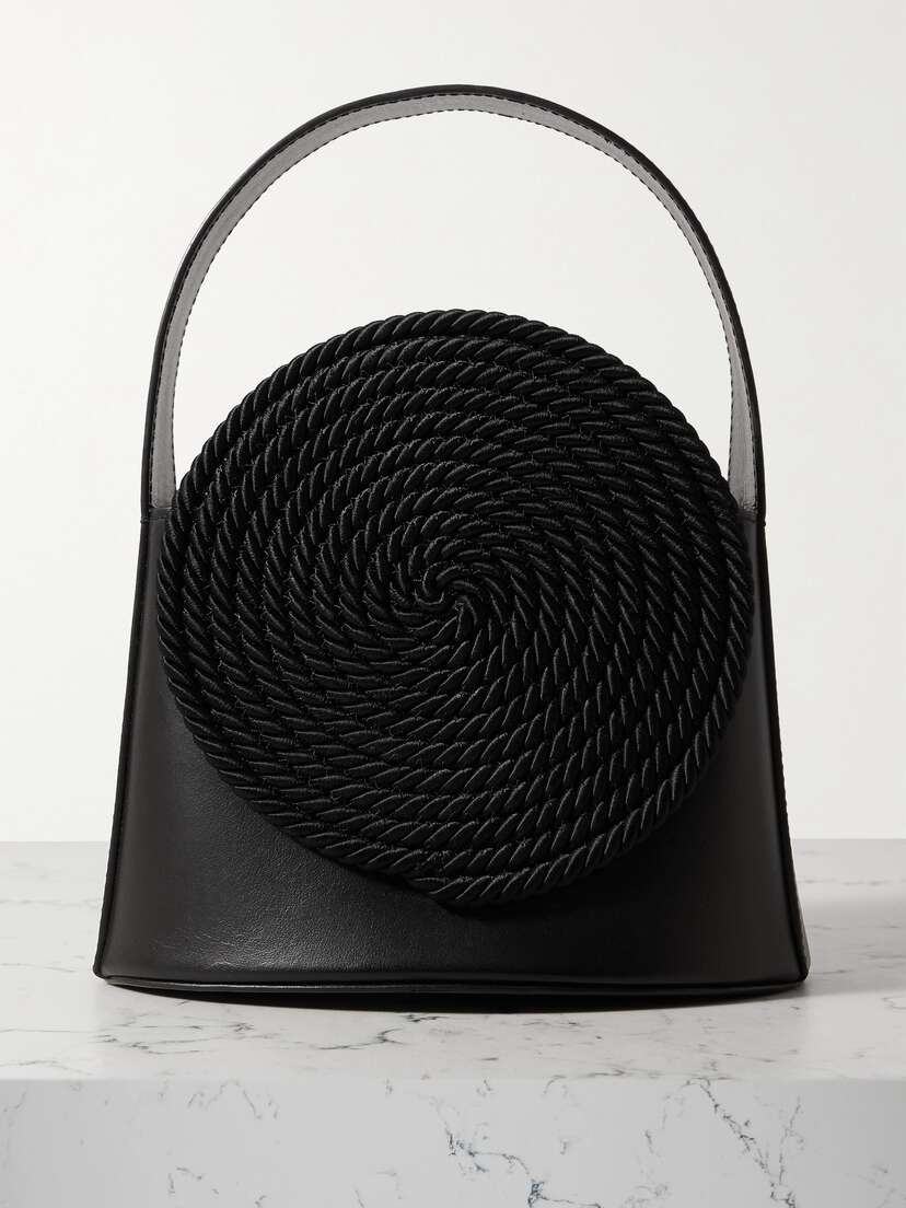 DESTREE Gunther Braided Satin And Leather Bag