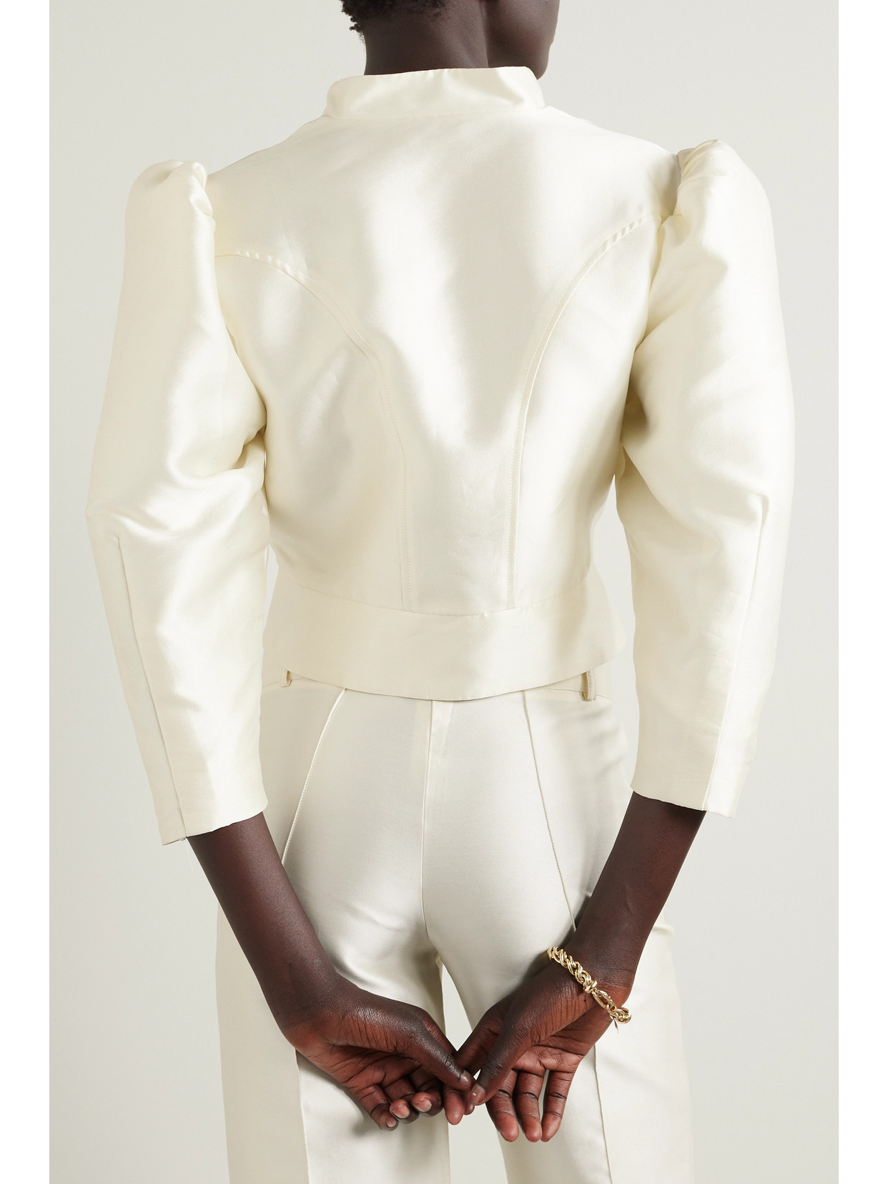 Amoako Cropped Faille Jacket