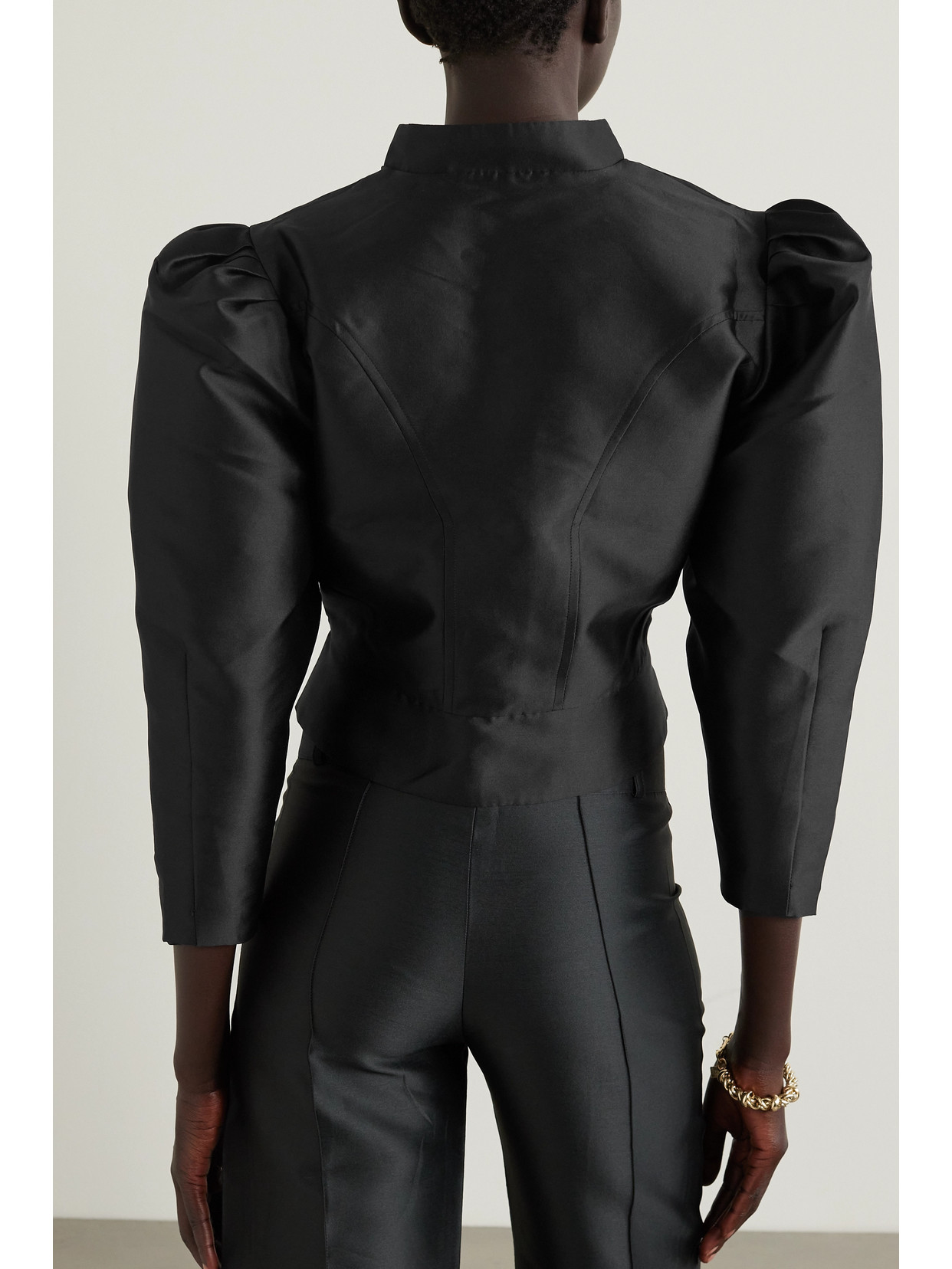 Amoako Cropped Faille Jacket