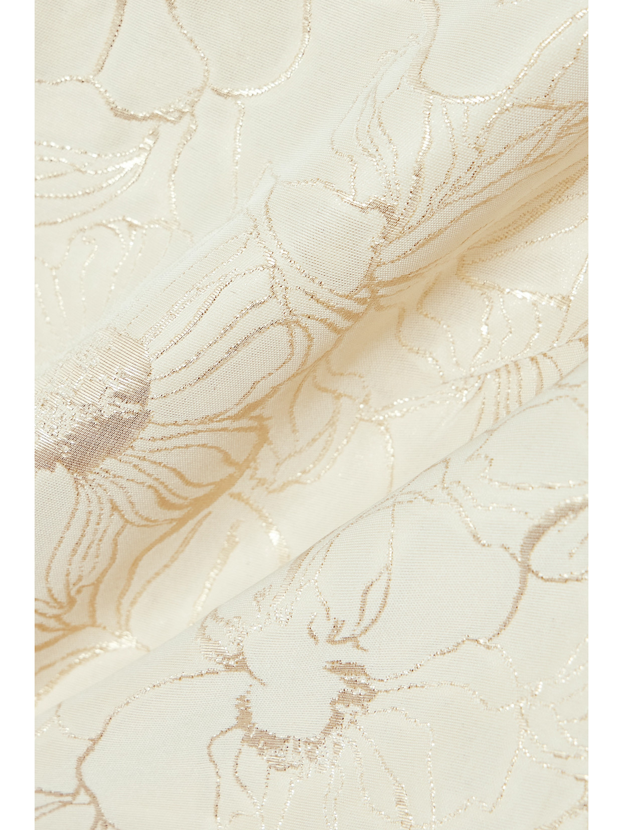 Richard Cropped Metallic Floral Brocade Top