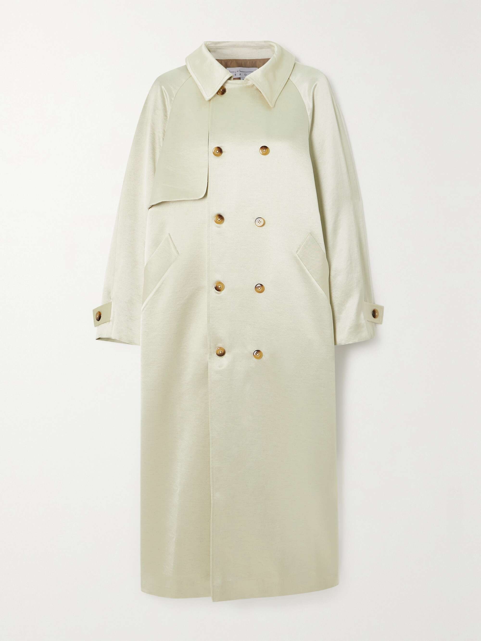 White satin deals trench coat