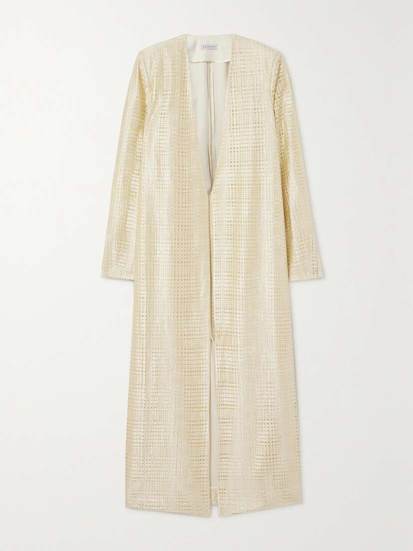 Abadia Seen Metallic Lace Coat