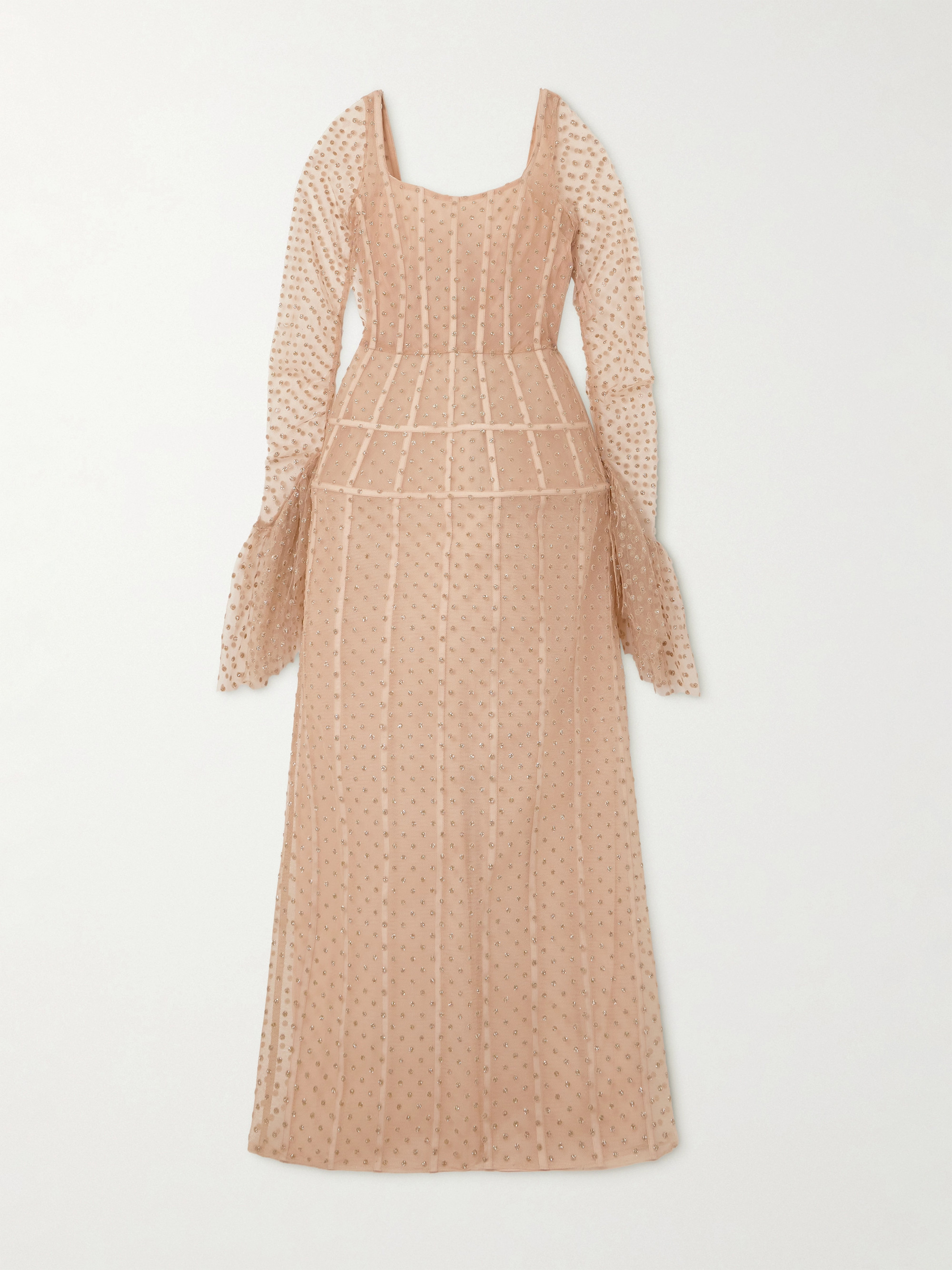 Sandra Mansour Euphoria glittered Swiss-dot tulle maxi dress thumbnail